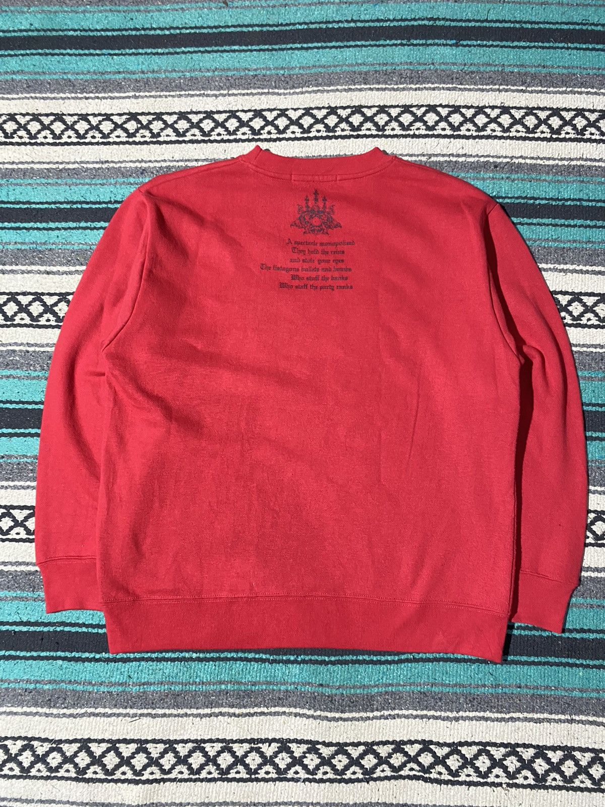 If Six Was Nine 2000s Craps - Poem Cross Red Sweatshirt Size US L / EU 52-54 / 3 - 8 Thumbnail