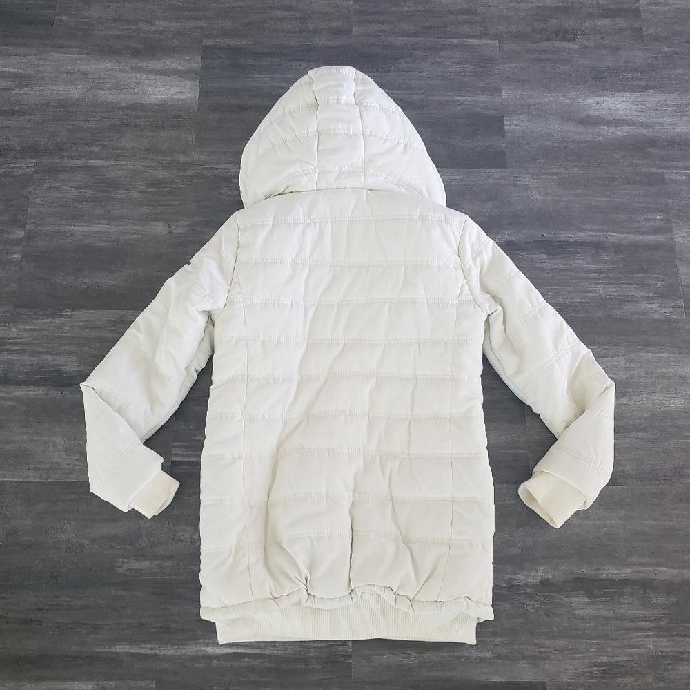 Cotton On White Quilted Cotton On Longline Puffer Jacket Size S / US 4 / IT 40 - 2 Thumbnail