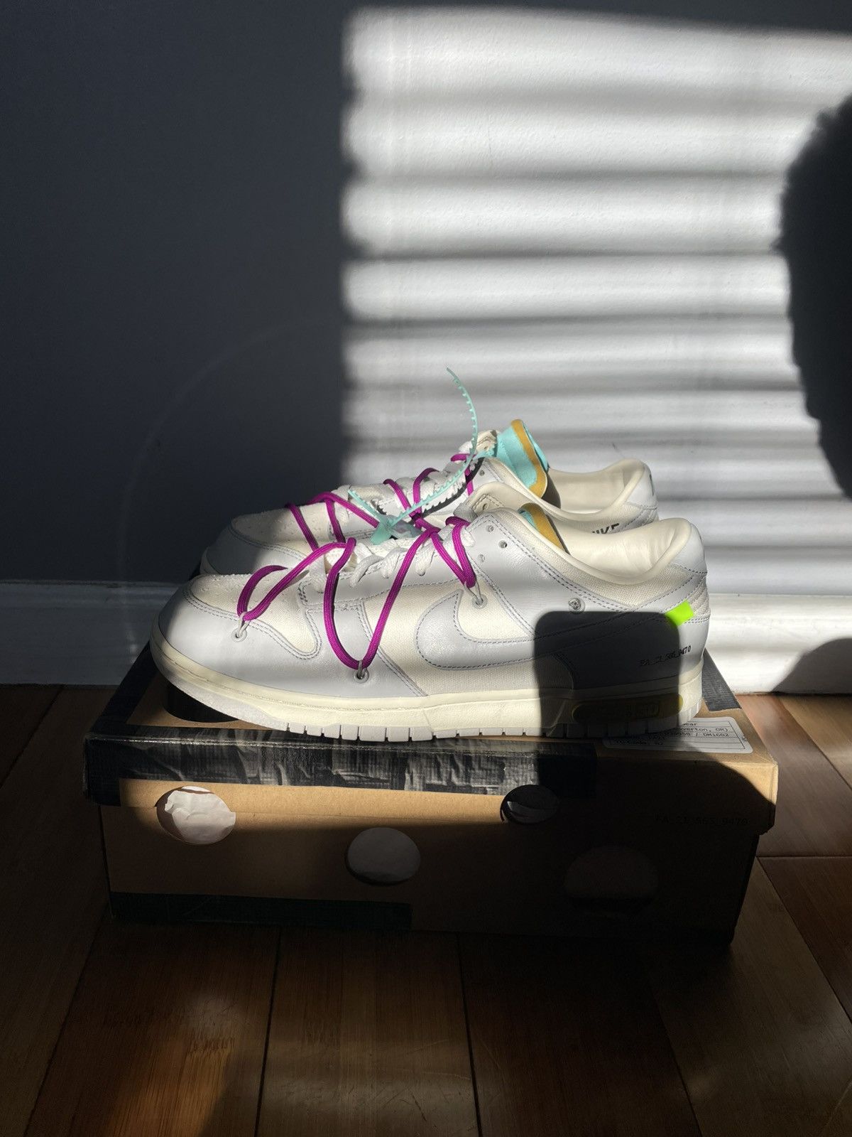 Nike × Off-White Nike Dunk Off White Lot 21 Of 50 Size US 10.5 / EU 43-44 - 2 Thumbnail