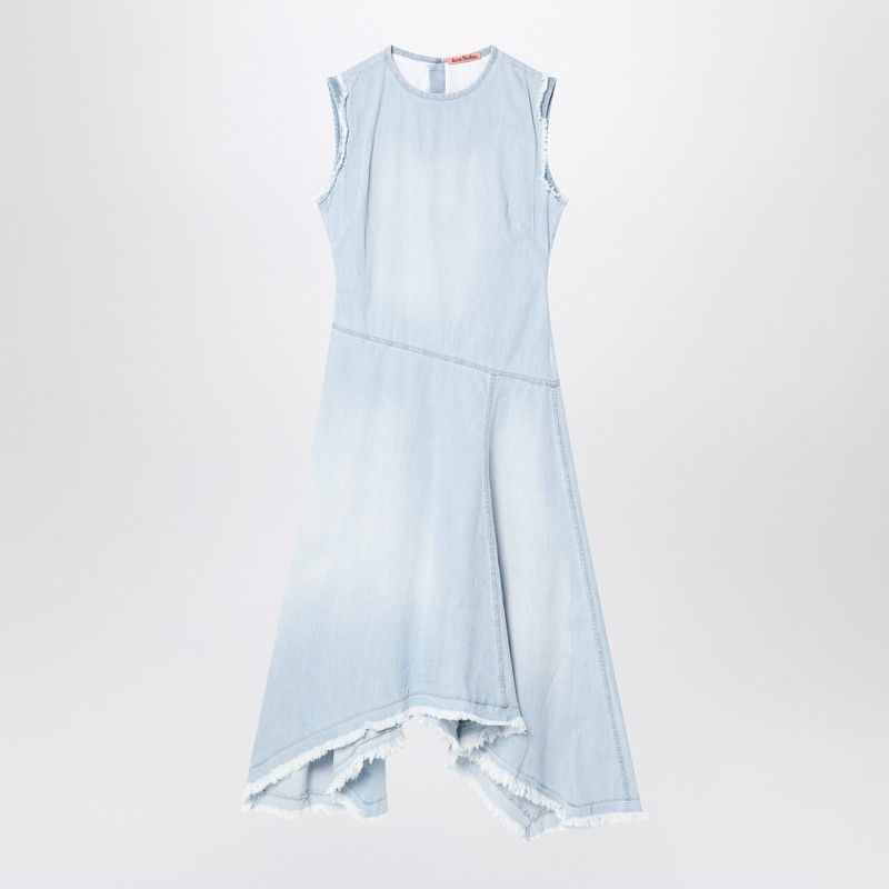 Acne Studios Acne Studios Light Blue Denim Asymmetric Dress Size S / US 4 / IT 40 - 1 Thumbnail