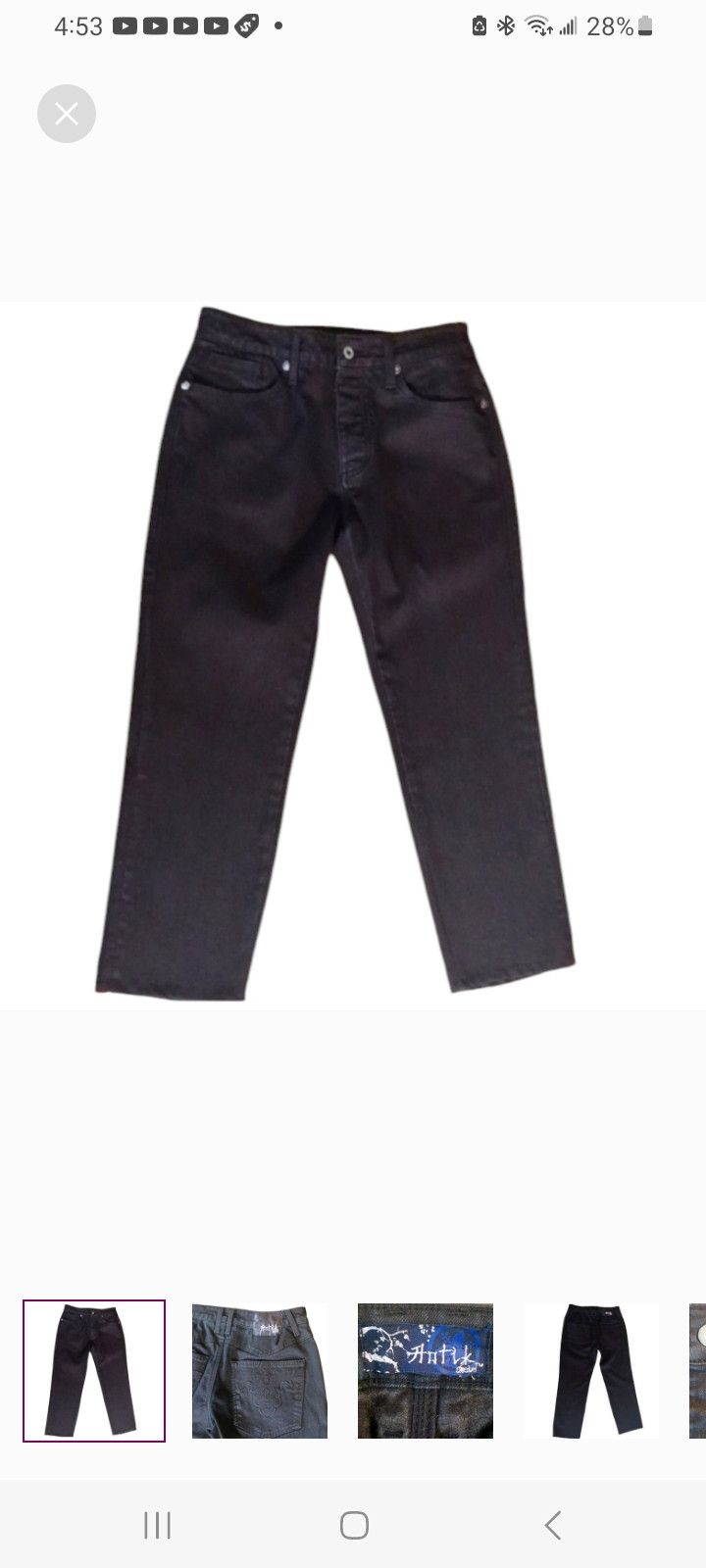 Antik Denim Antik Authentic Denim Straight leg Black Jeans-Vintage Size US 32 / EU 48 - 1 Thumbnail