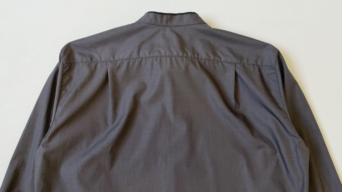 Issey Miyake ‘Contrast Stitch’ Grey Shimmer Cotton Shirt Size US L / EU 52-54 / 3 - 15 Thumbnail