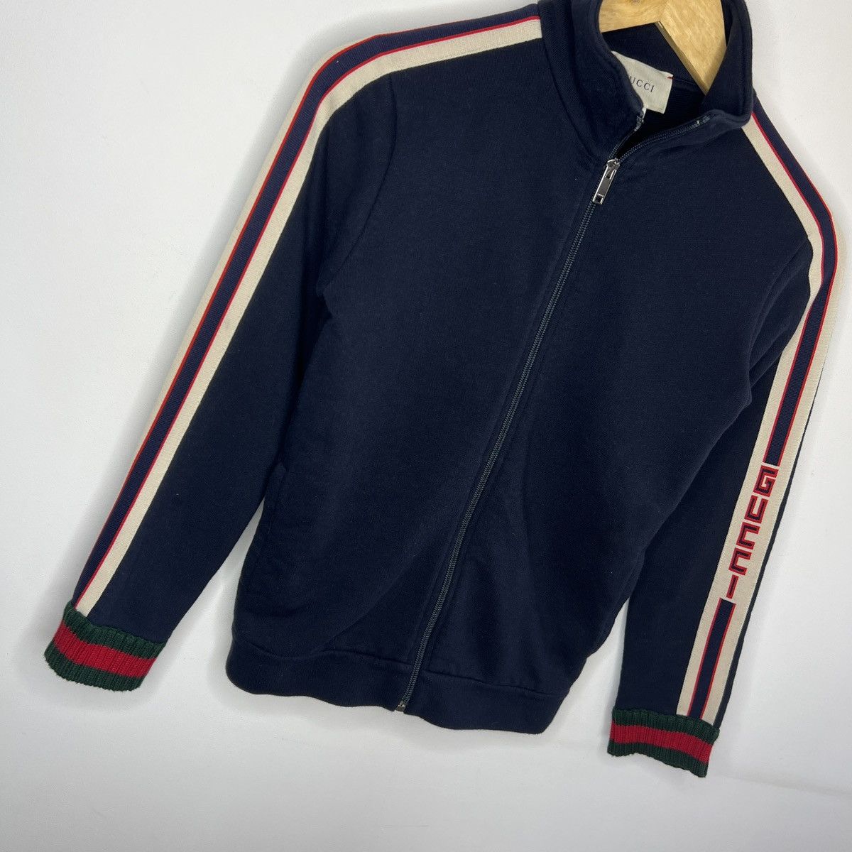 Gucci Gucci Sweatshirt ZIP Navy Stripe Sleeve Size XS / US 0-2 / IT 36-38 - 3 Thumbnail