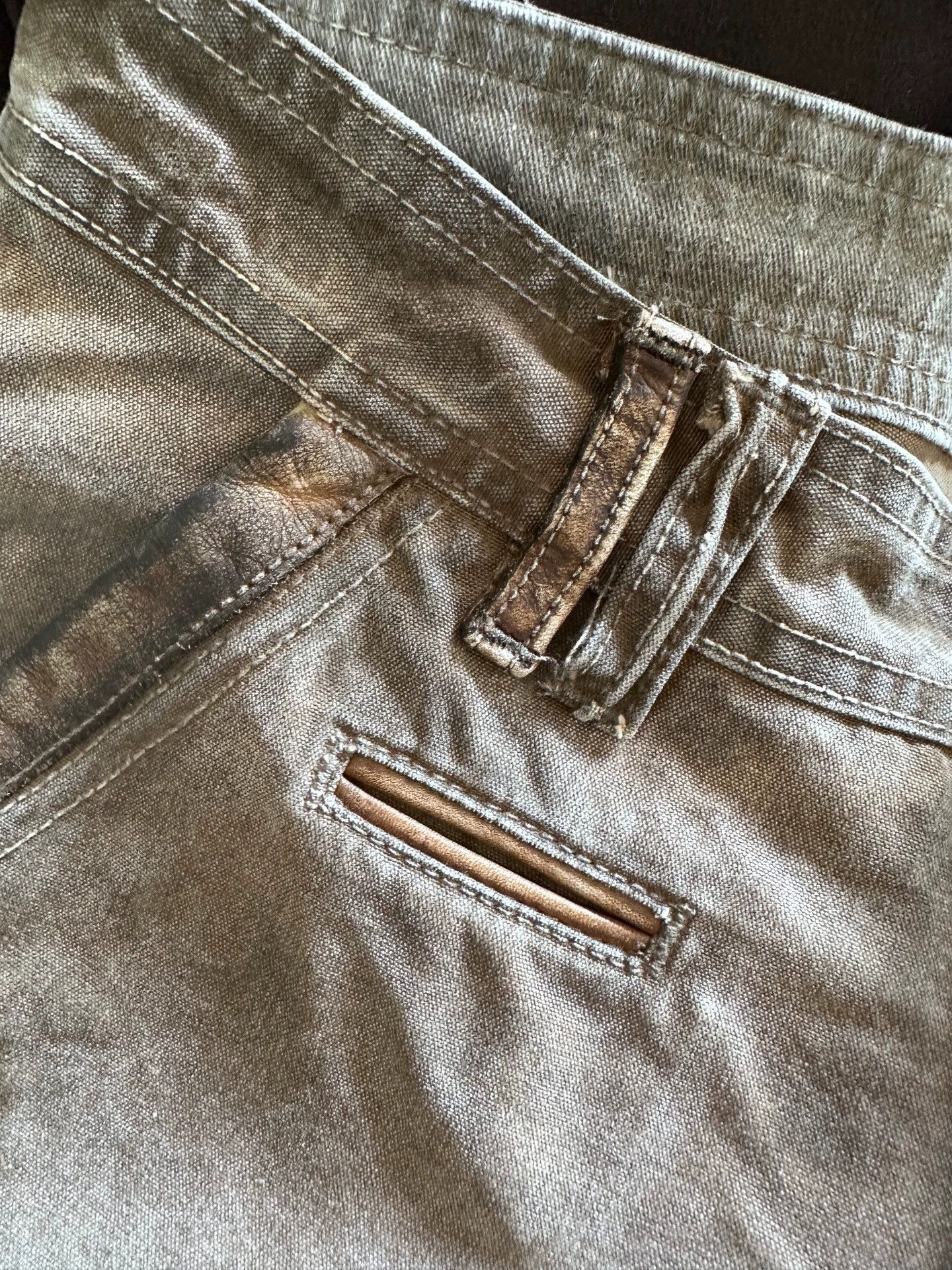 Polo Ralph Lauren Vintage 90s Ralph Lauren Military Leather Panel Shorts Size US 28 / EU 44 - 7 Thumbnail