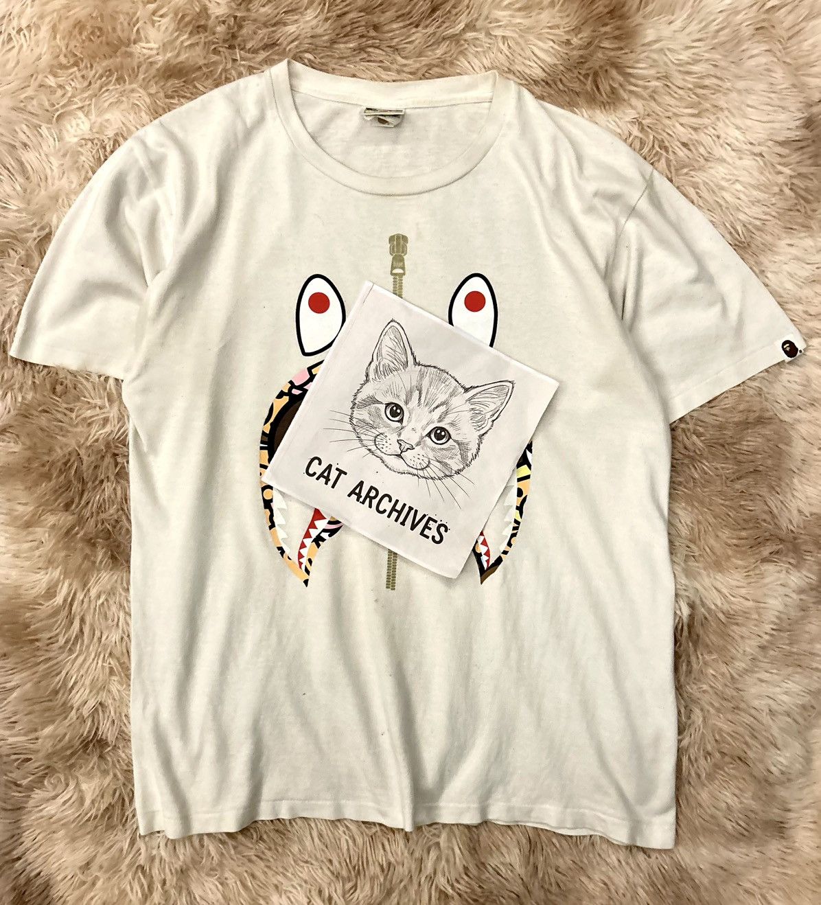 Bape 💥RARE💥 BAPE BABY MILO SHARK TEE Size US L / EU 52-54 / 3 - 14 Thumbnail