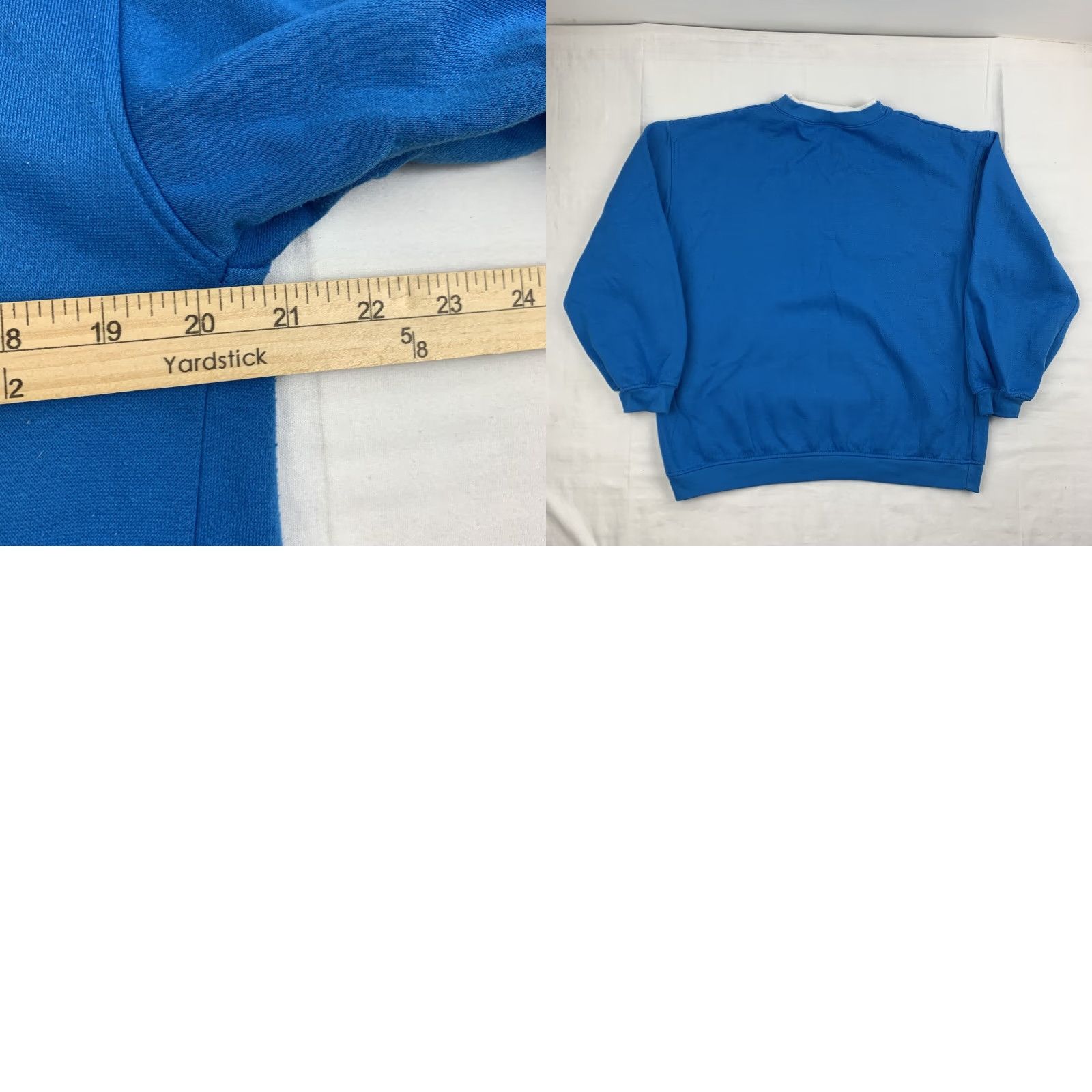 Basic Editions VINTAGE Basic Editions Sweatshirt Womens Medium Blue Puppy Flowers 90s Activewear Size M / US 6-8 / IT 42-44 - 8 Thumbnail