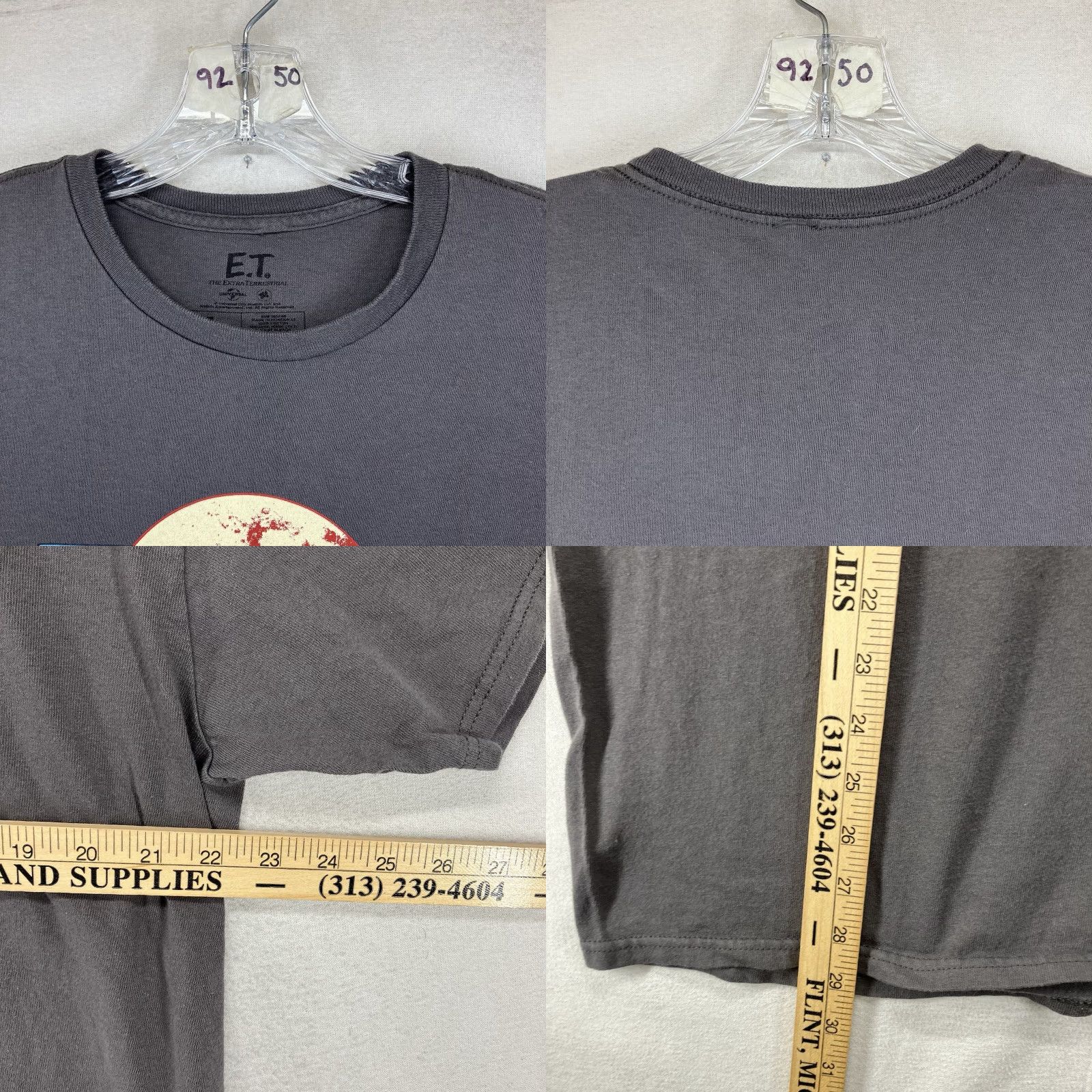 Vintage LootWear Exclusive Shirt Mens Large Gray E.T. The Extra-Terrestrial Tour 1982 Graphic Print 80s Movie T-Shirt Size US L / EU 52-54 / 3 - 8 Thumbnail