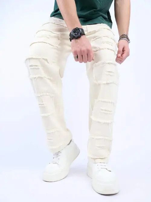Japanese Brand × Vintage Distressed Ripped Y2k Denim Jeans Size US 34 / EU 50 - 1 Thumbnail