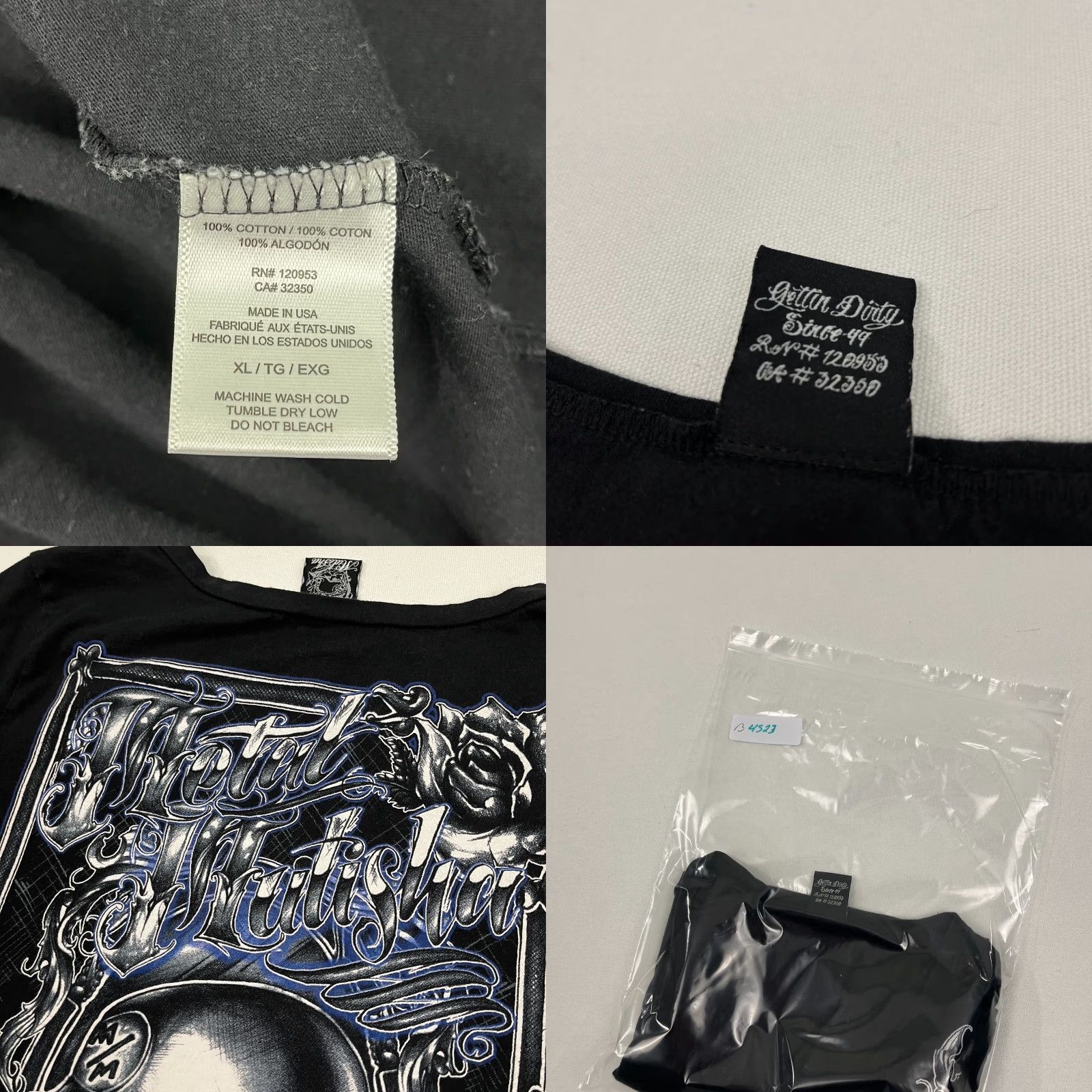 Metal Mulisha VINTAGE Metal Mulisha Shirt Womens M Black Skull Roses Grunge Emo Cyber Punk Shirt Size M / US 6-8 / IT 42-44 - 8 Thumbnail