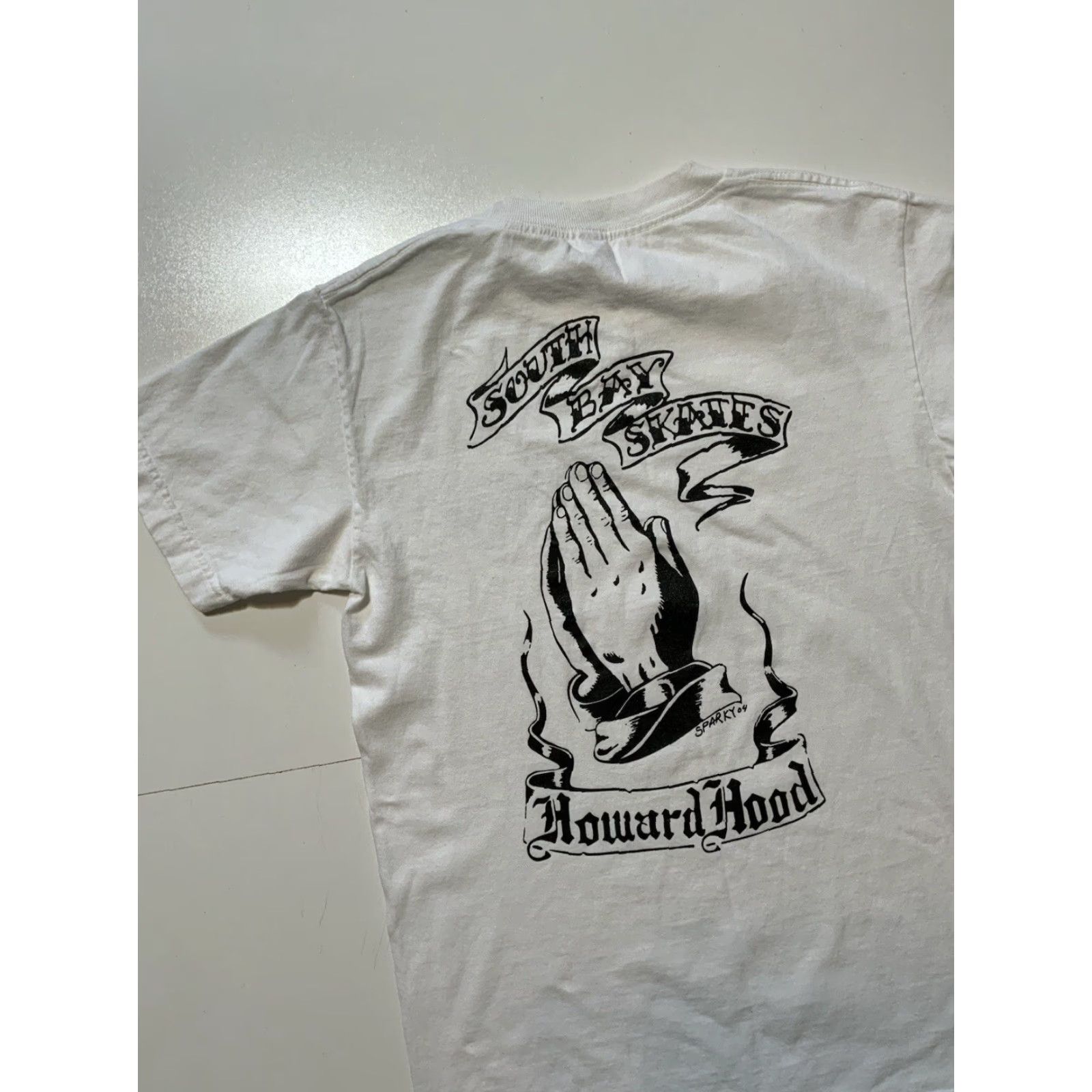 Vintage South Bay Skates Howard Hood Skateboarding White S/S Graphic Crew T-Shirt Sz. S Mens Crew Neck Hooded Graphic Shirt White S Size US S / EU 44-46 / 1 - 4 Thumbnail