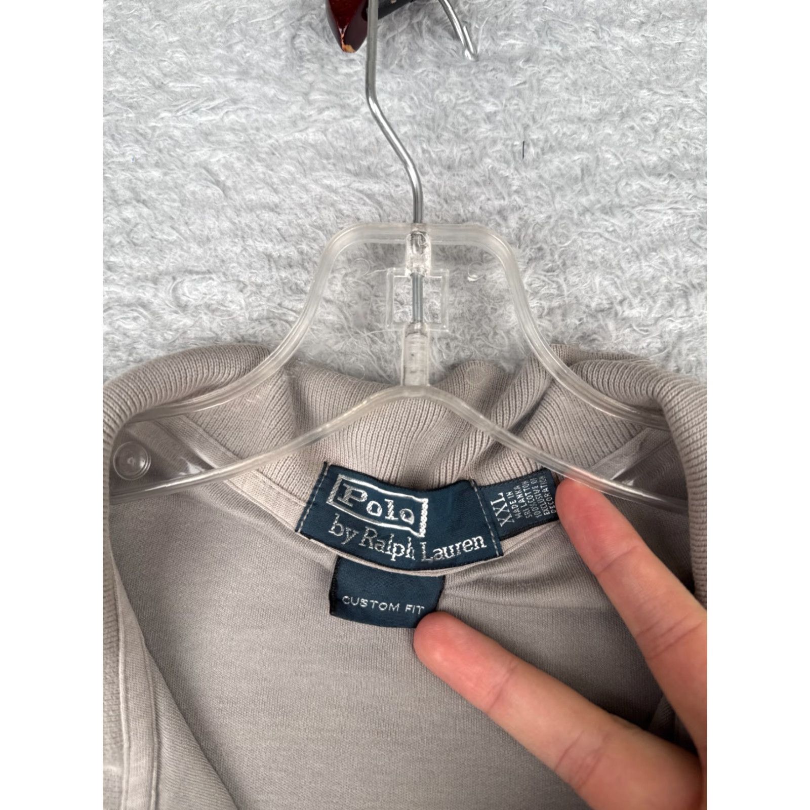 Ralph Lauren VINTAGE Ralph Lauren Polo Shirt Men 2XL Gray 100% Cotton Slim Fit Short Sleeve Golf 80s Mens Size US XXL / EU 58 / 5 - 7 Thumbnail