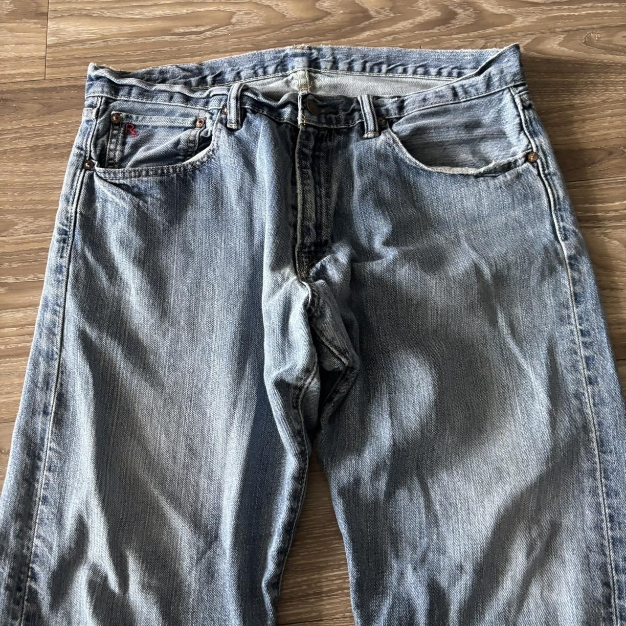 Polo Ralph Lauren Crazy Vintage Y2K/2000s Grunge Faded Wash Polo Ralph Lauren Denim Jeans! 33x29 Size US 33 - 5 Thumbnail