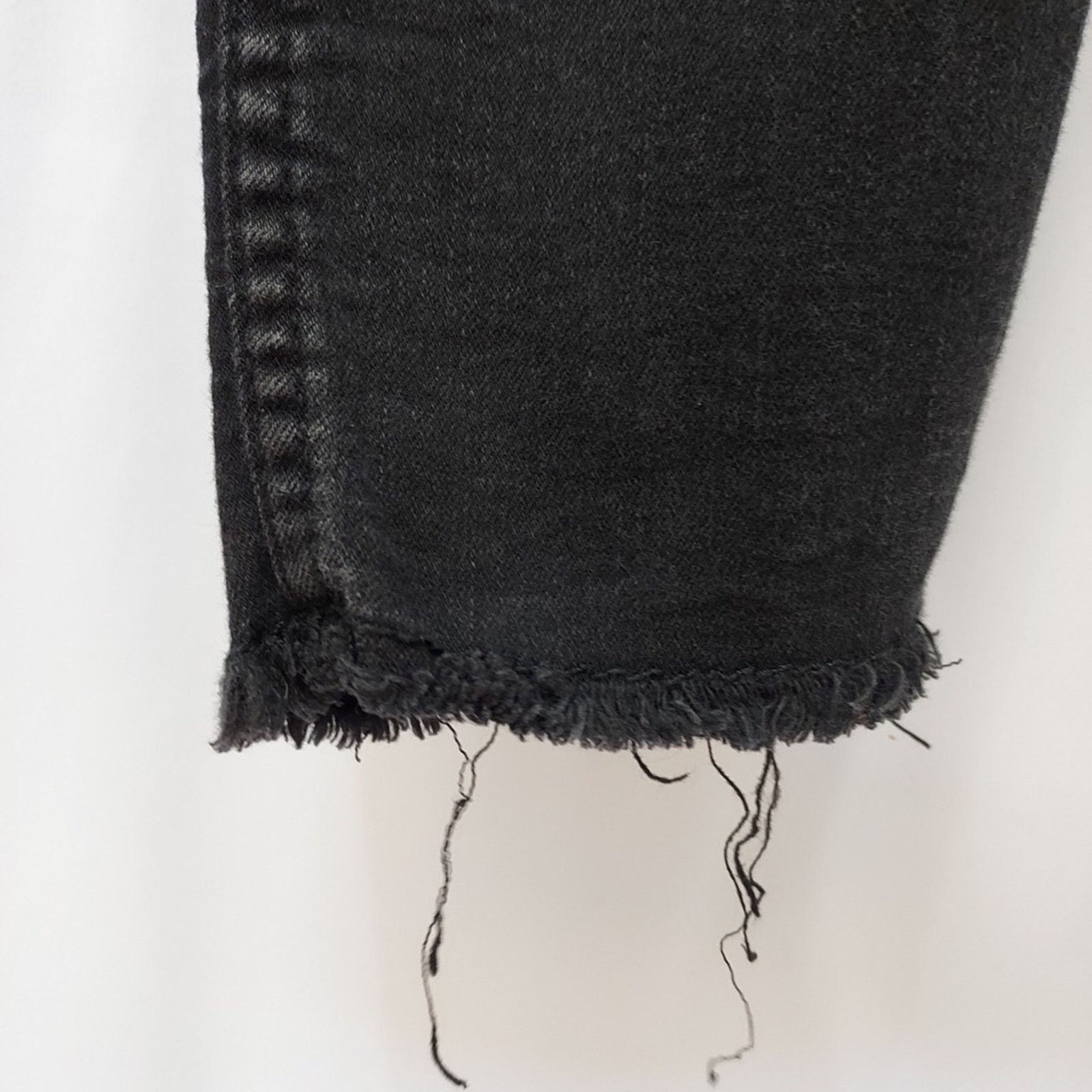 Hollister Hollister Crop High Rise Distressed Skinny Black Denim Jeans Size 28" / US 6 / IT 42 - 6 Thumbnail