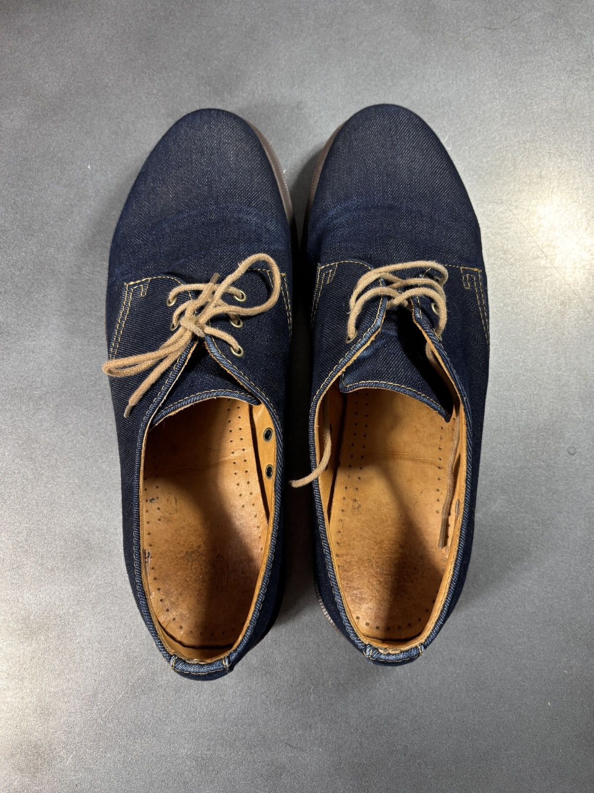 Dr. Martens F/W 2004 Doc Martens Denim Derby Boots Y2K Vintage Cagney 10 Size US 10.5 / EU 43-44 - 4 Thumbnail