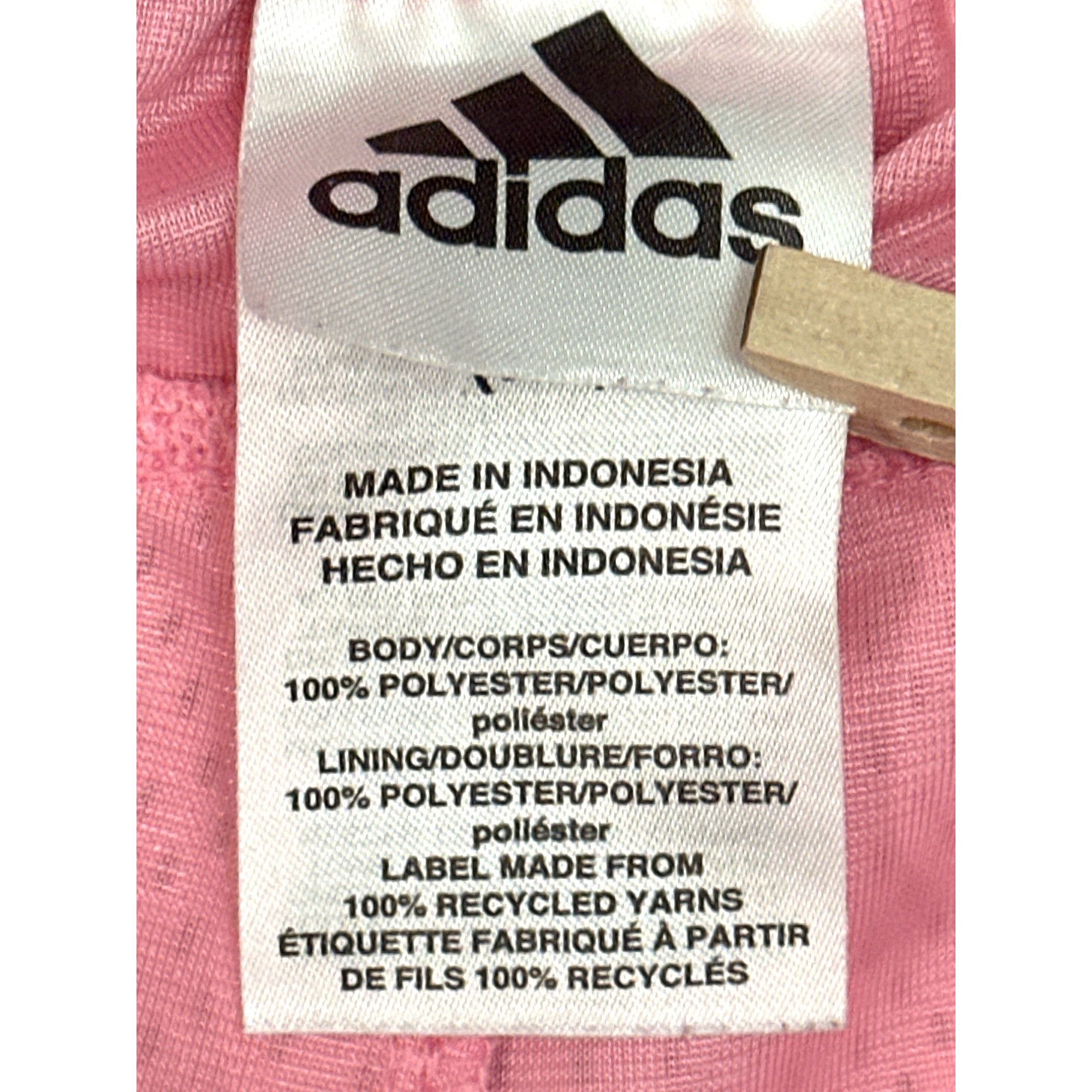 Adidas Adidas Athleticwear Pink Mesh Shorts White Stripes Pockets E Size 22" - 6 Thumbnail