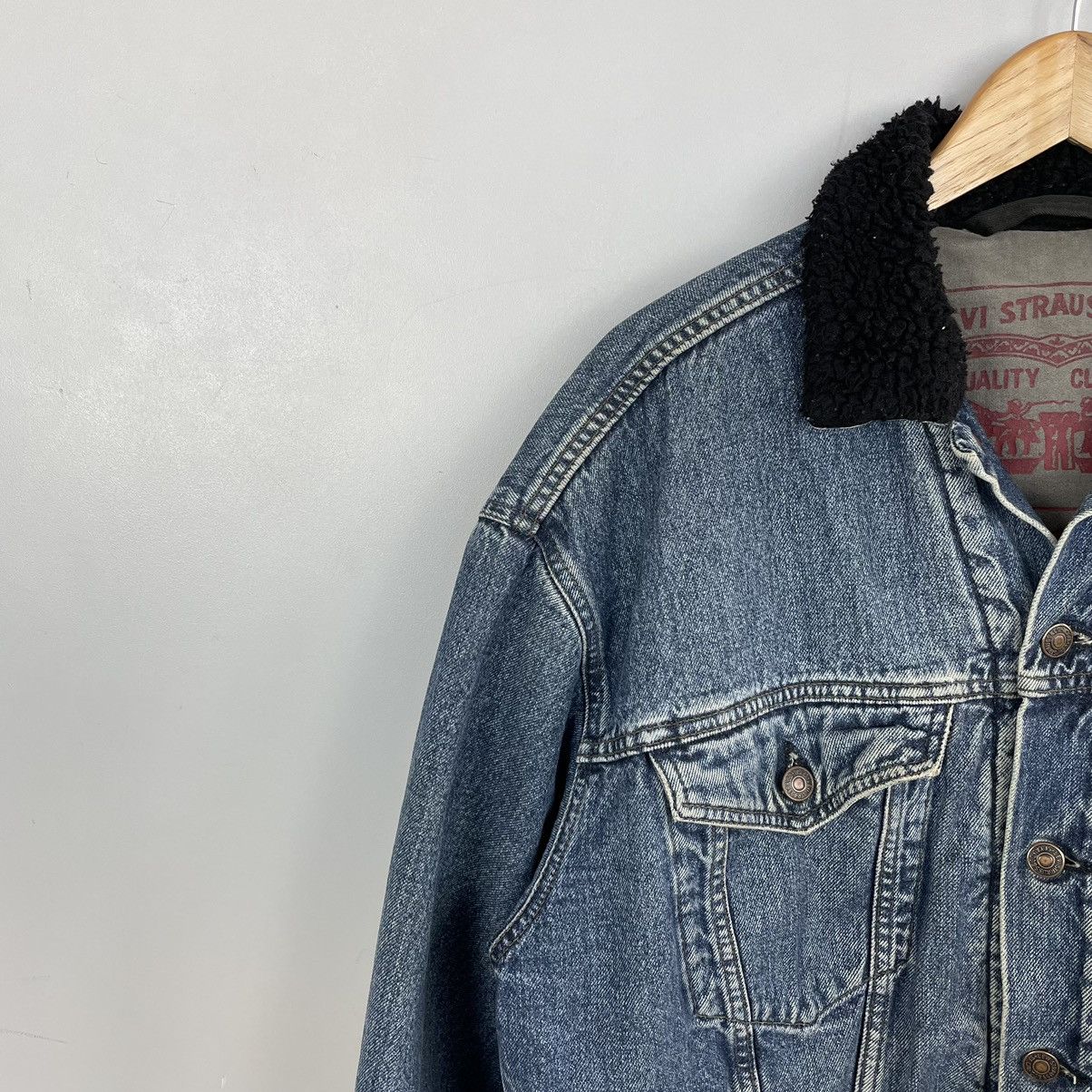 Levi's Hot Vintage 80’s Sherpa Levi’s denim cropped bomber jacket Size US L / EU 52-54 / 3 - 5 Thumbnail