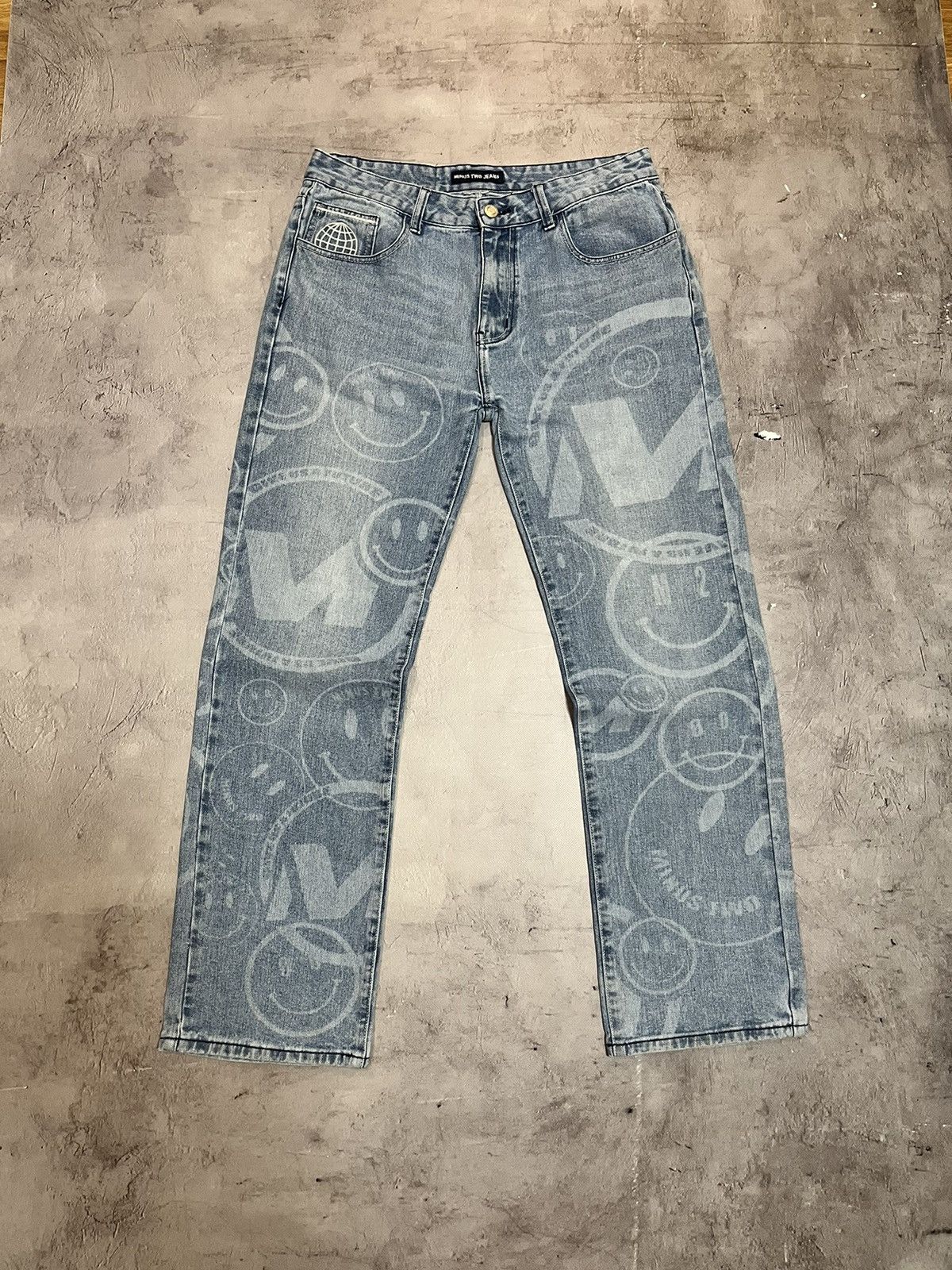 Designer Minus Two Denim Pants Smile Jeans Size US 33 - 2 Thumbnail