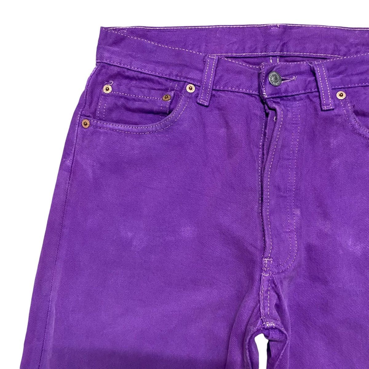Levi's Vintage 90s Levis 501 Purple Denim Jeans Size US 29 - 4 Thumbnail