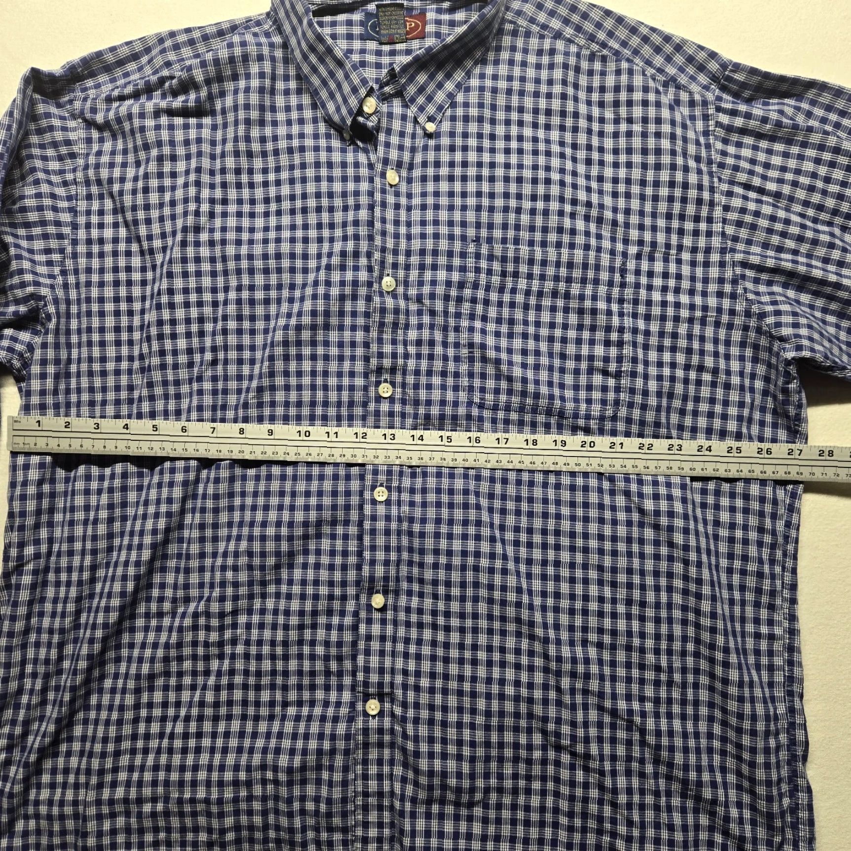 Vintage Repp Blue Plaid Check Shirt Button-Up Long Sleeve 3XT Men’s Casual Business 3XT Big & Tall Shirt Size US XXL / EU 58 / 5 - 5 Thumbnail