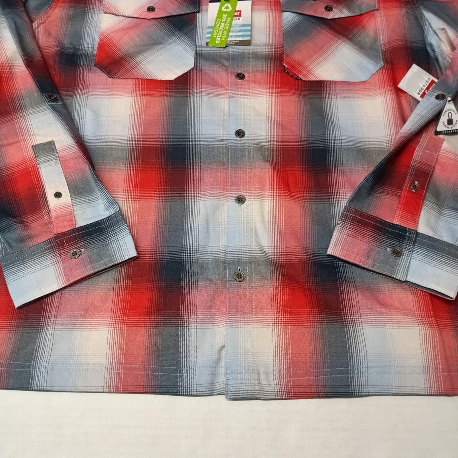 Wrangler Wrangler Shirt Men's 3XL Red Plaid Convertible Sleeves Shirt Size US XXL / EU 58 / 5 - 2 Thumbnail