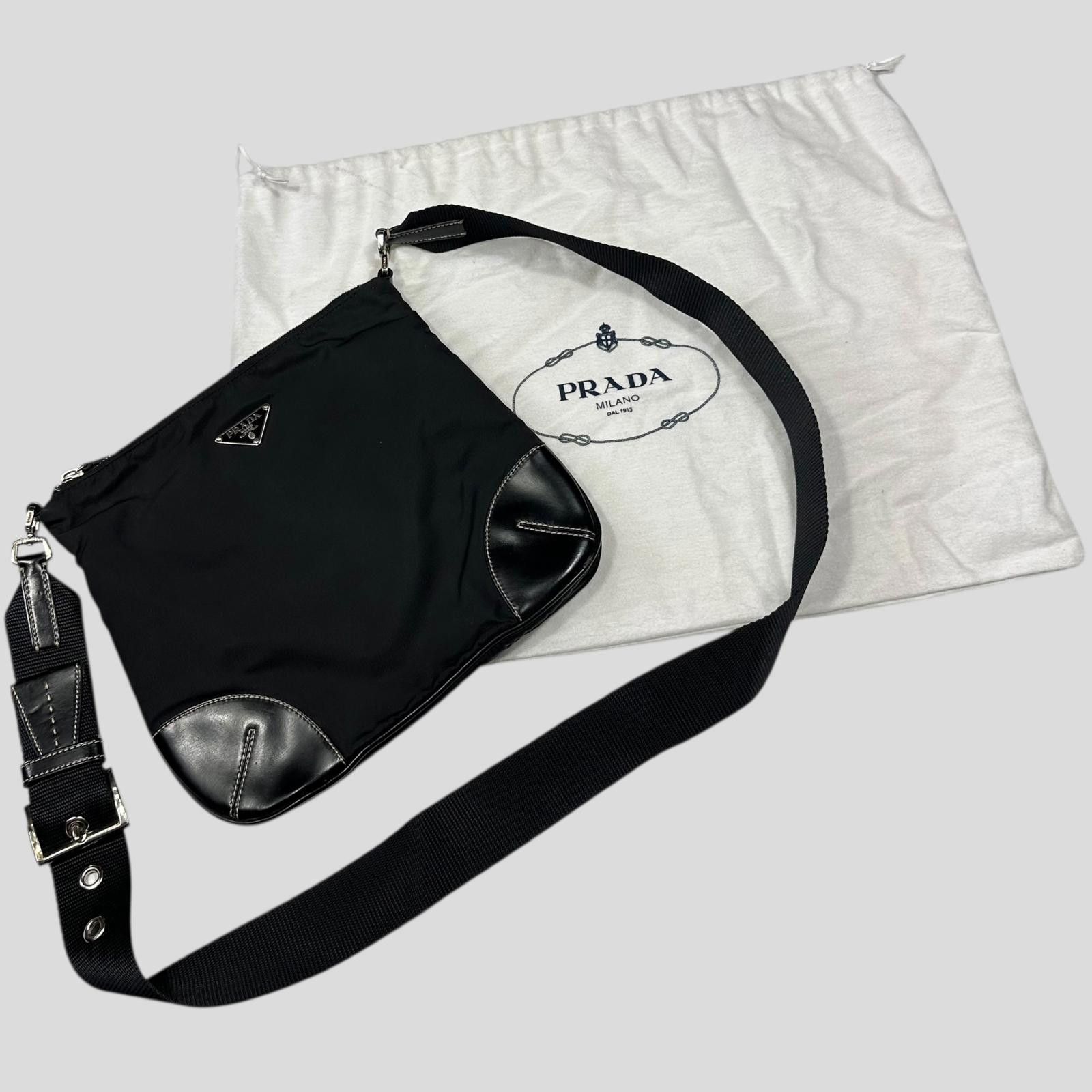 Prada Prada Milano 00’s Nylon & Patent Leather Crossbody Bag Size ONE SIZE - 2 Thumbnail