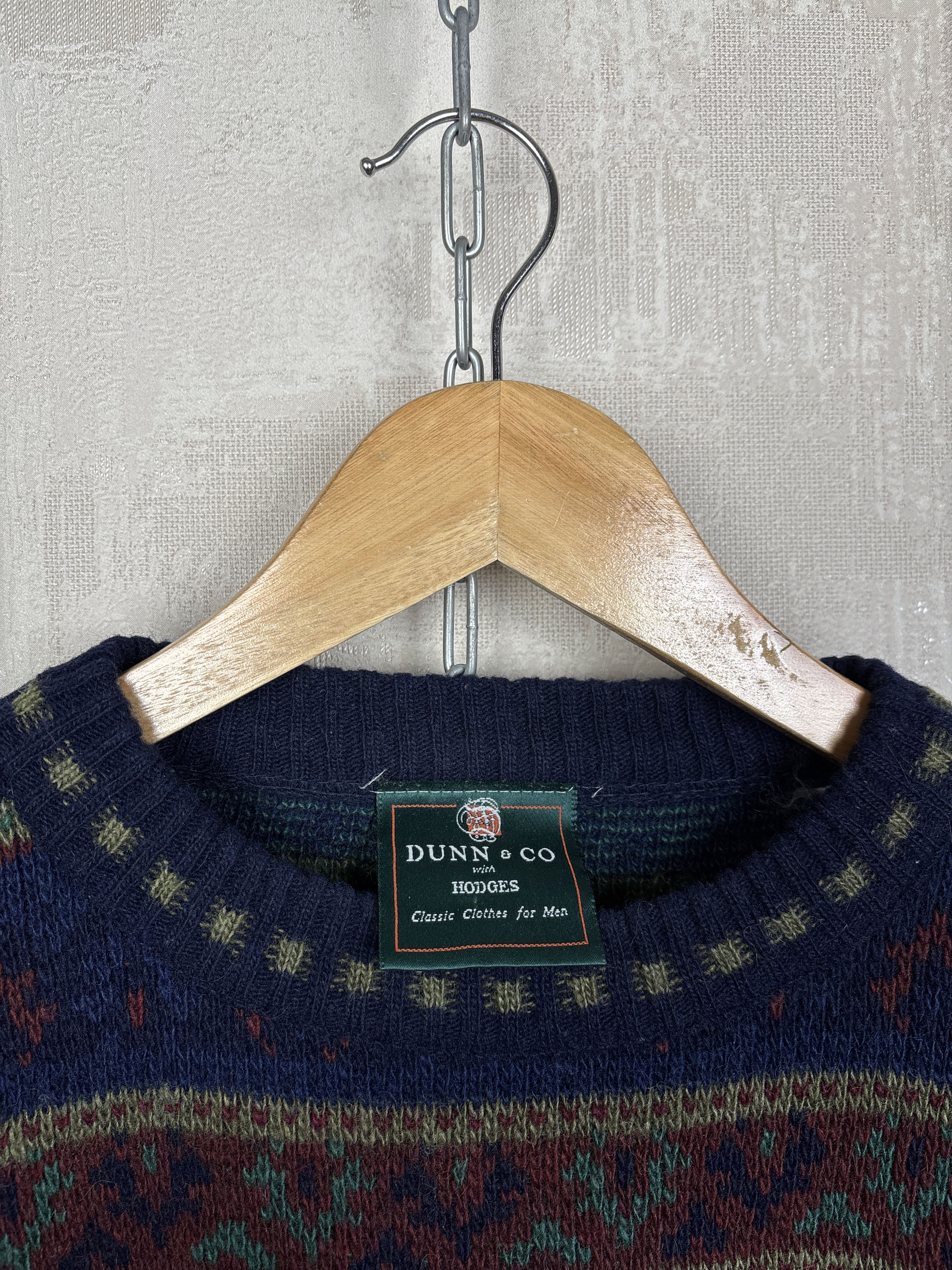 Other Dunn & Co Vintage Knit Sweater Wool Blend Fair Isle Pattern Size US L / EU 52-54 / 3 - 4 Thumbnail