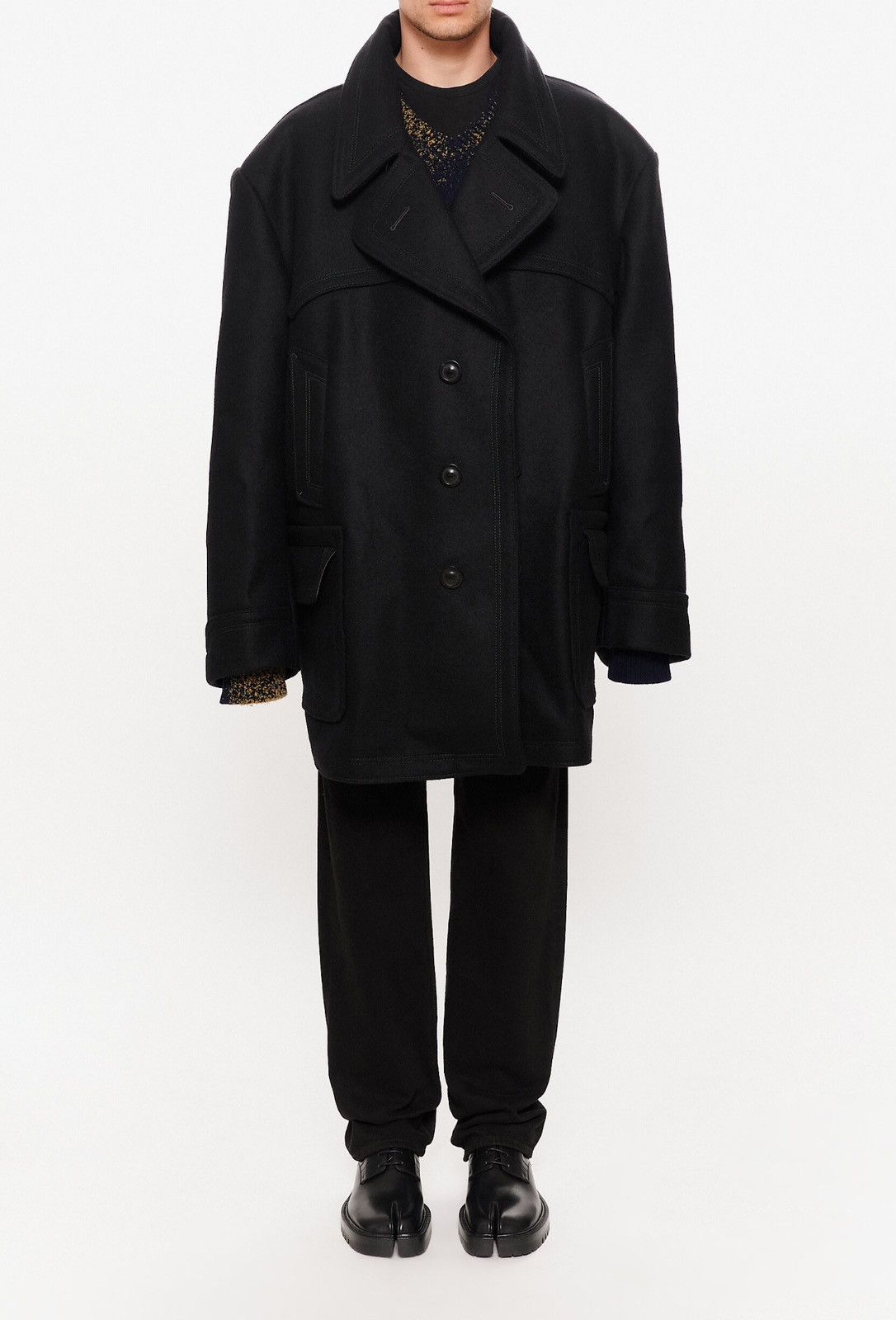 Maison Margiela Last Size Maison Margiela Double-Breasted Oversized Coat Size US S / EU 44-46 / 1 - 1 Thumbnail