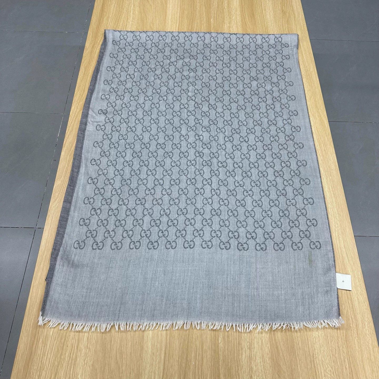 Gucci GUCCI GG Jacquard Wool Cashmere Scarf Size ONE SIZE - 3 Thumbnail