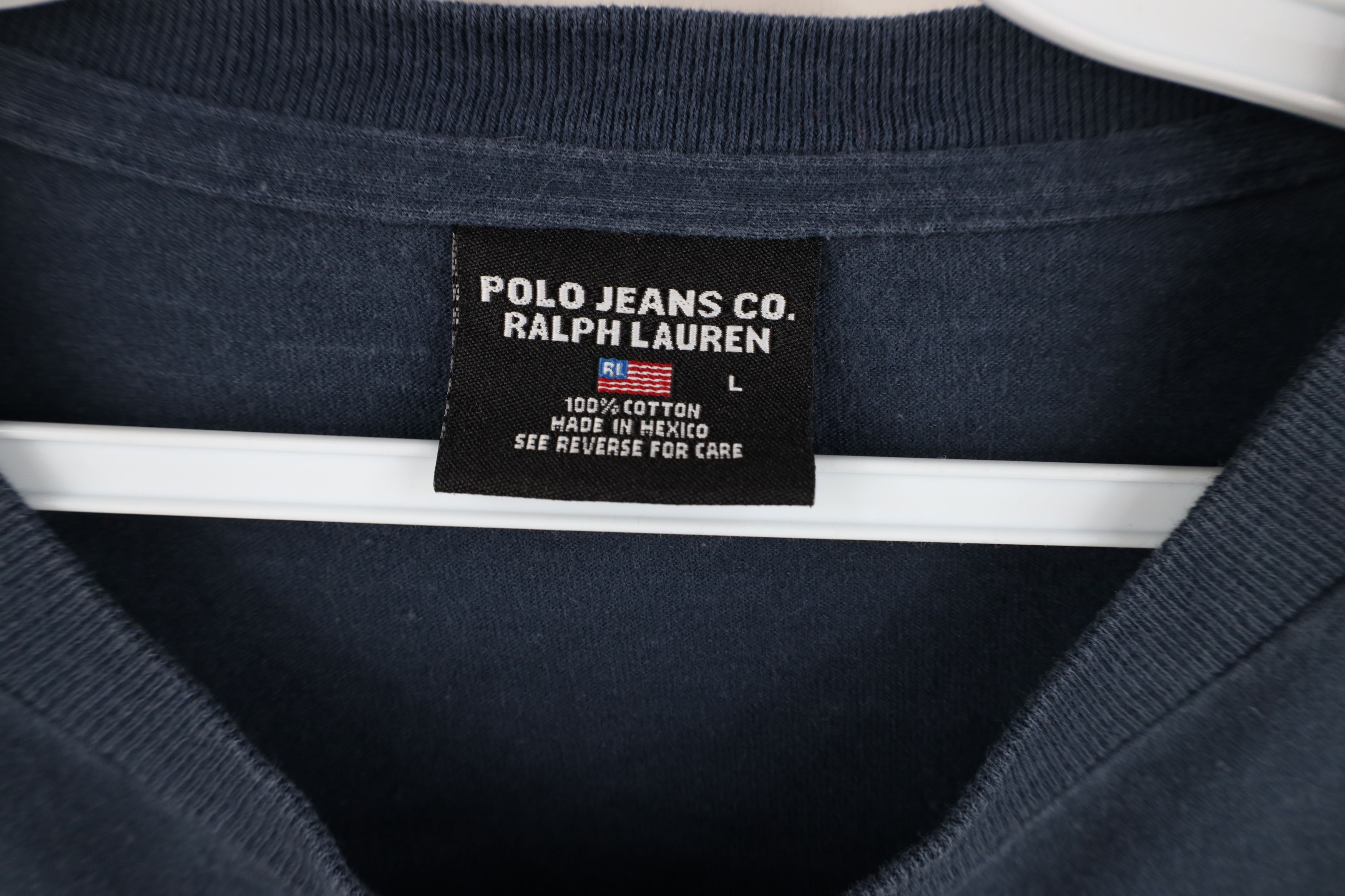 Ralph Lauren × Vintage Vintage 90s Ralph Lauren Spell Out Flag Long Sleeve T-Shirt Size US L / EU 52-54 / 3 - 10 Thumbnail