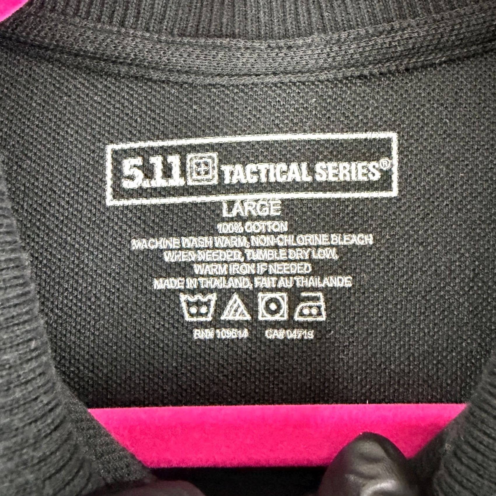 Vintage 5.11 Tactical Polo Shirt Large Black Cotton Short Sleeve Work Uniform Mens Size US L / EU 52-54 / 3 - 7 Thumbnail