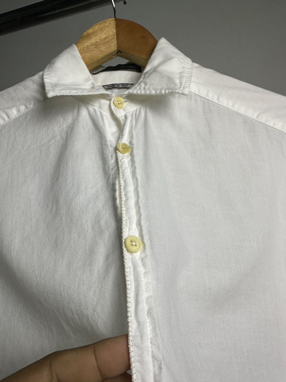 Daniele Alessandrini Daniele Alessandrini Italy White Button Shirt Size US M / EU 48-50 / 2 - 7 Thumbnail