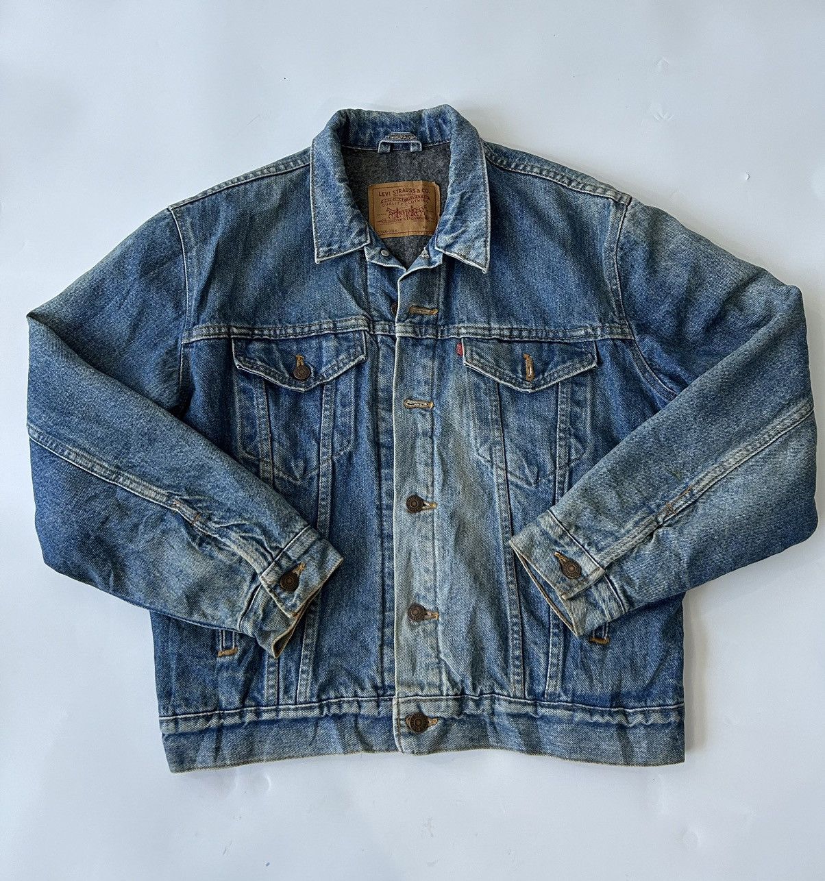 LVC × Levi's VINTAGE 90s LEVI’s BLANKET LINED DENIM TRUCKER JACKET Size US L / EU 52-54 / 3 - 2 Thumbnail