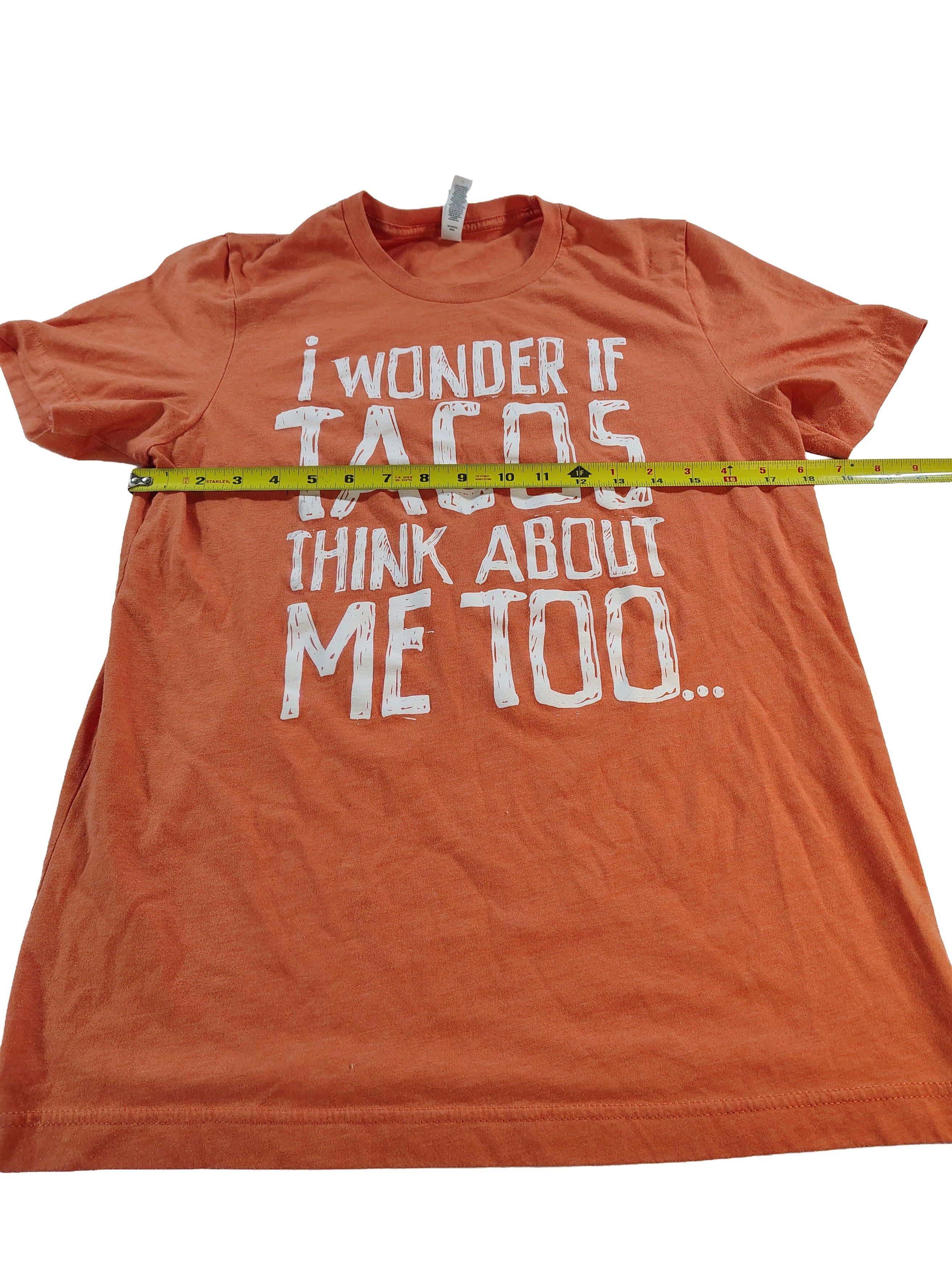 Other Men's "I Wonder If Tacos Think About Me" Graphic T-Shirt Size US M / EU 48-50 / 2 - 4 Thumbnail
