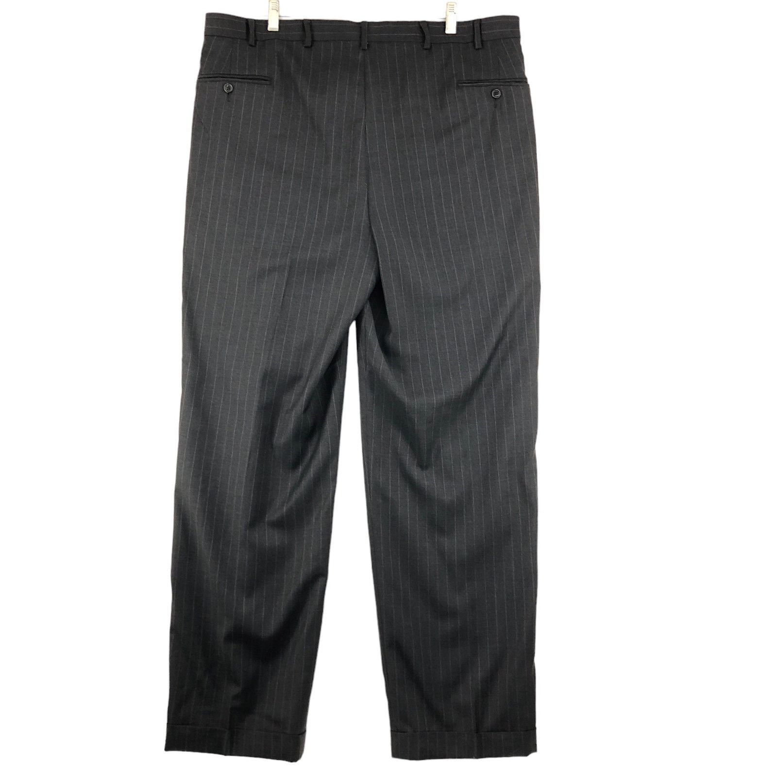 Southwick Southwick Mens Size 44XL Extra Long Suit 2 Piece Pinstripe Size 44L - 17 Thumbnail