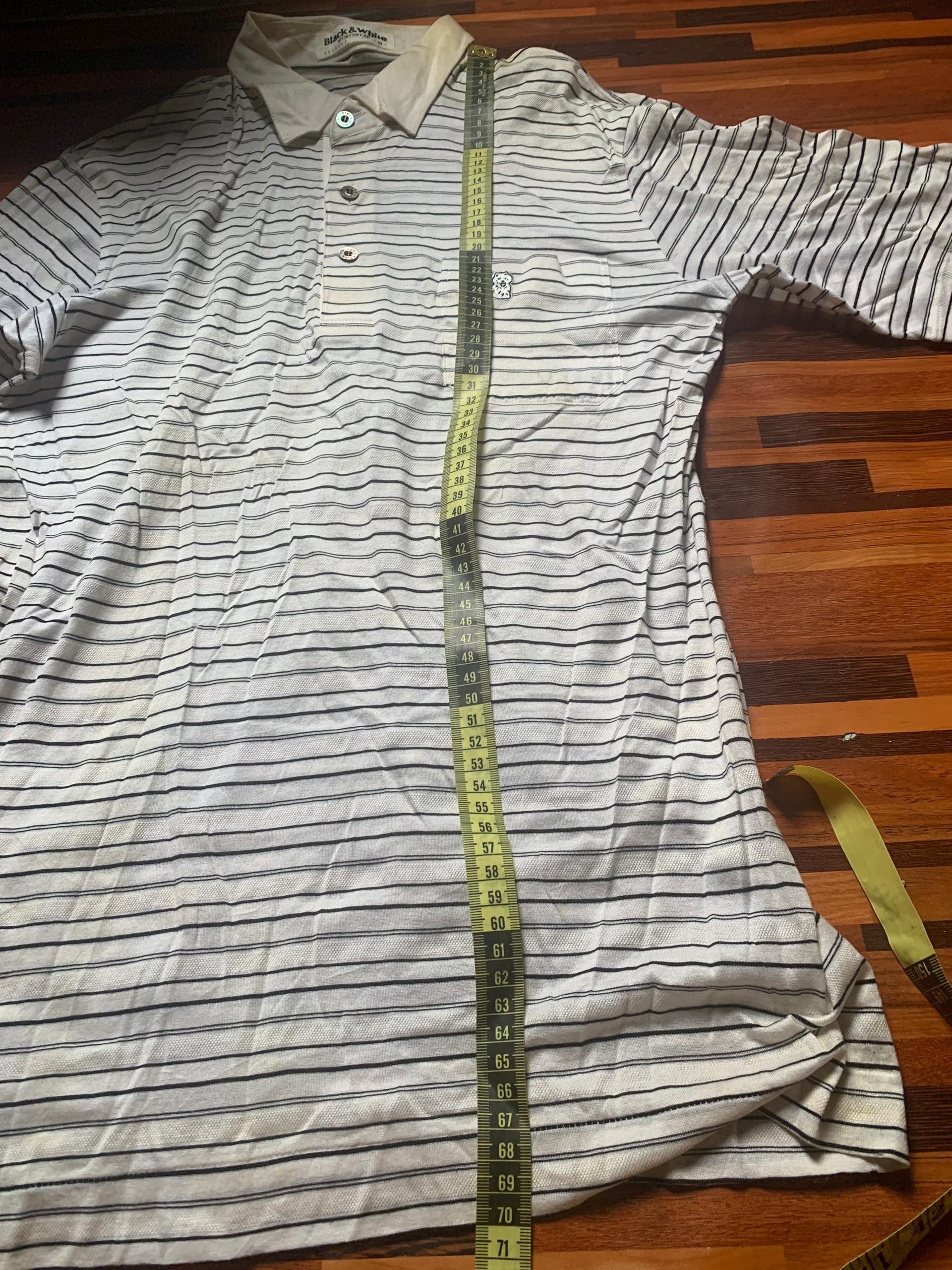 Vintage Vintage 90's BLACK & WHITE Sportswear Polo Shirt Size US M / EU 48-50 / 2 - 3 Thumbnail