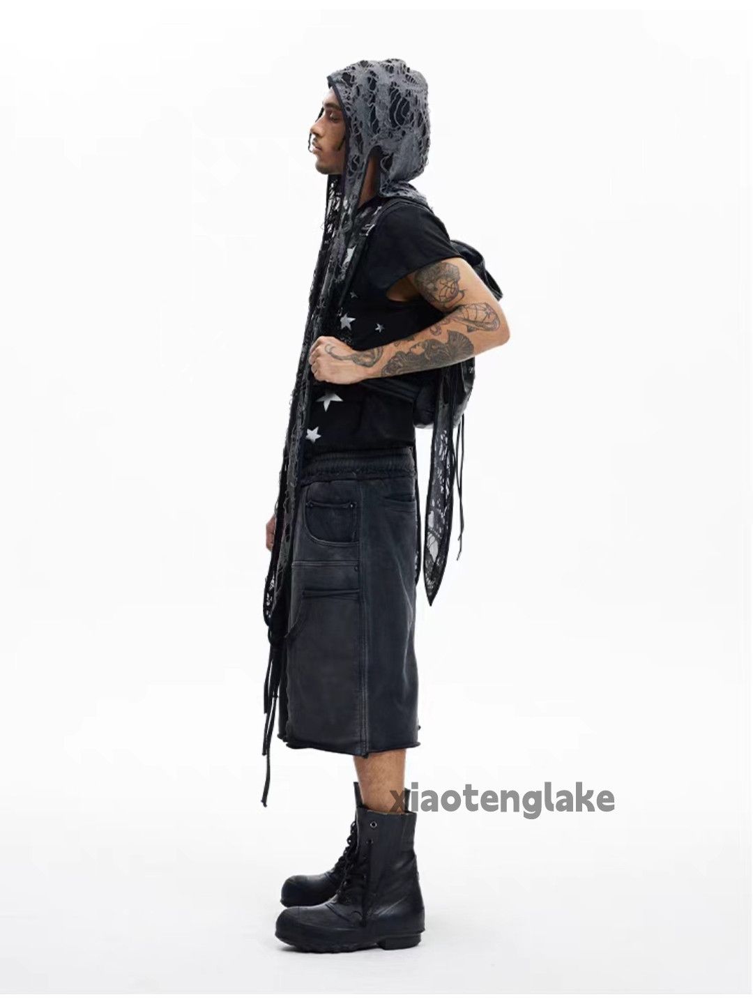 Designer Unisex outdoor sports loose baggy faded cargo shorts Size US 36 / EU 52 - 4 Thumbnail