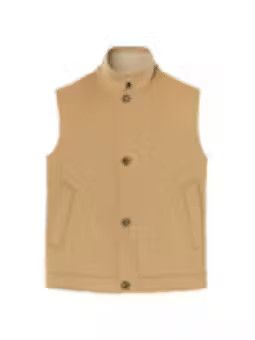 image of Loro Piana O1W1Db11223 Norton Vest In Antelope, Men's (Size 2XL)