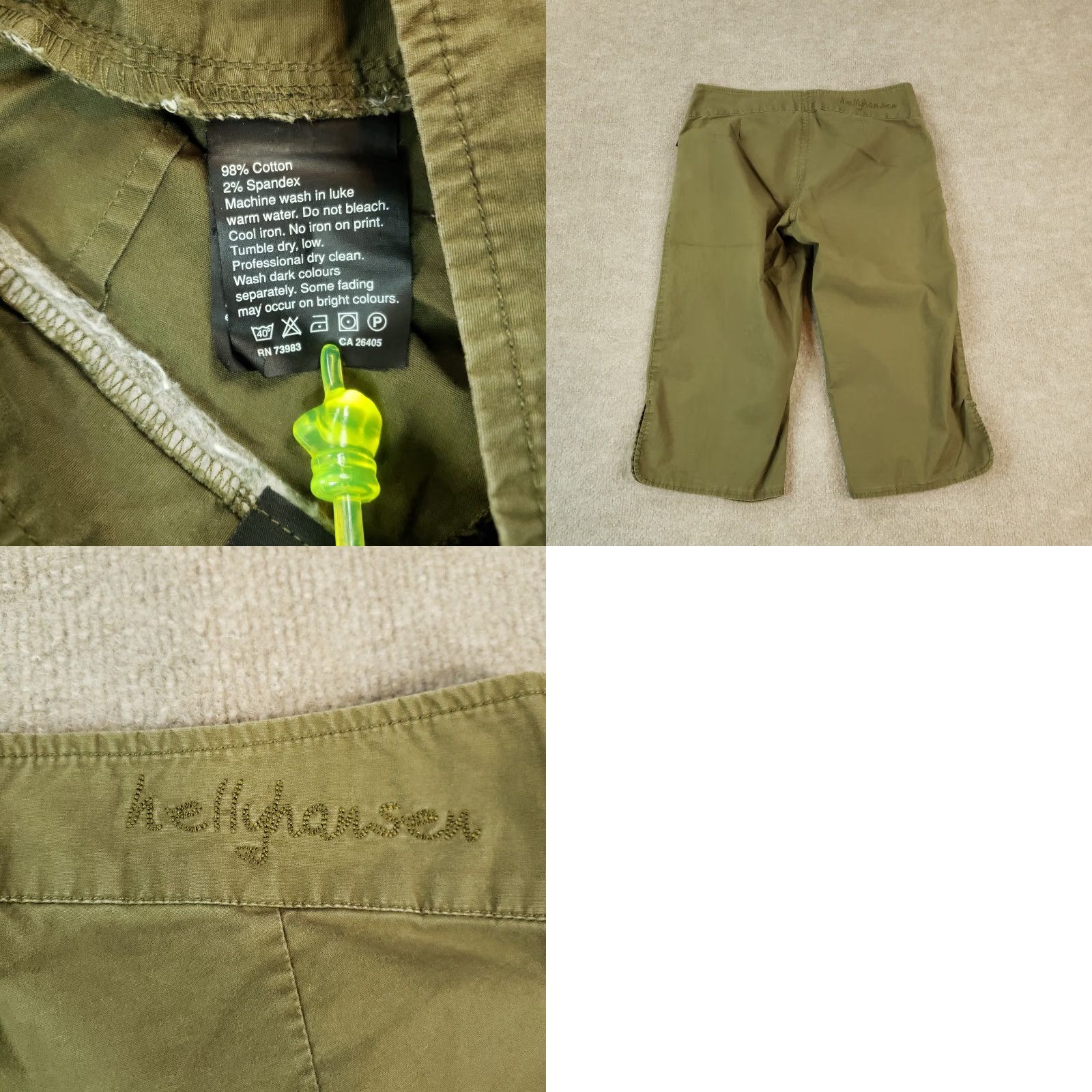 Helly Hansen Helly Hansen Womens Cropped Stretch Jeans, Green, Extra Small, Regular Fit, Mid Rise Size 26" / US 2 / IT 38 - 8 Thumbnail