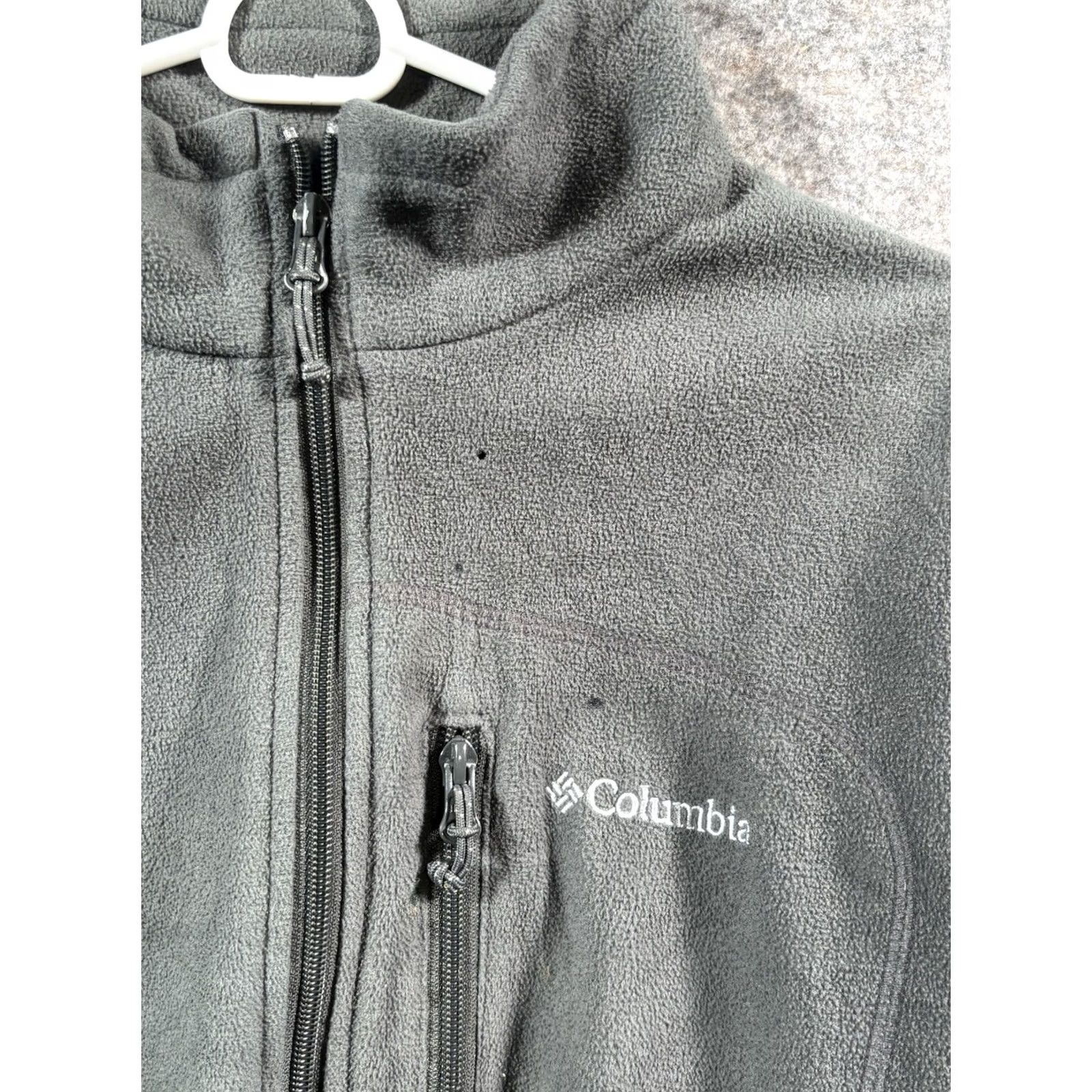 Vintage Columbia Women's Fleece Comfort Jacket Zip Up Gray Large Distressed Solid Jacket Womens Regular Size L Columbia Omni Heat Size L / US 10 / IT 46 - 6 Thumbnail