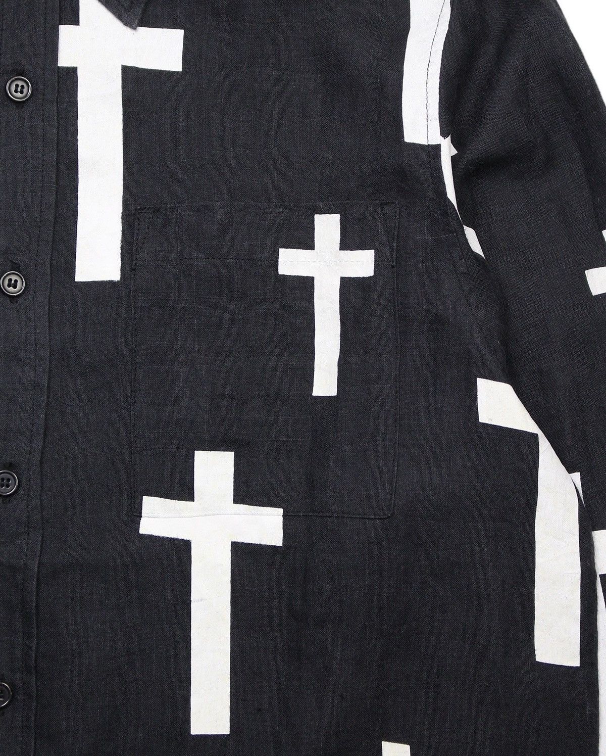 Hysteric Glamour 2010S CORVO CROSS PRINT LINEN SHIRT Size US M / EU 48-50 / 2 - 7 Thumbnail