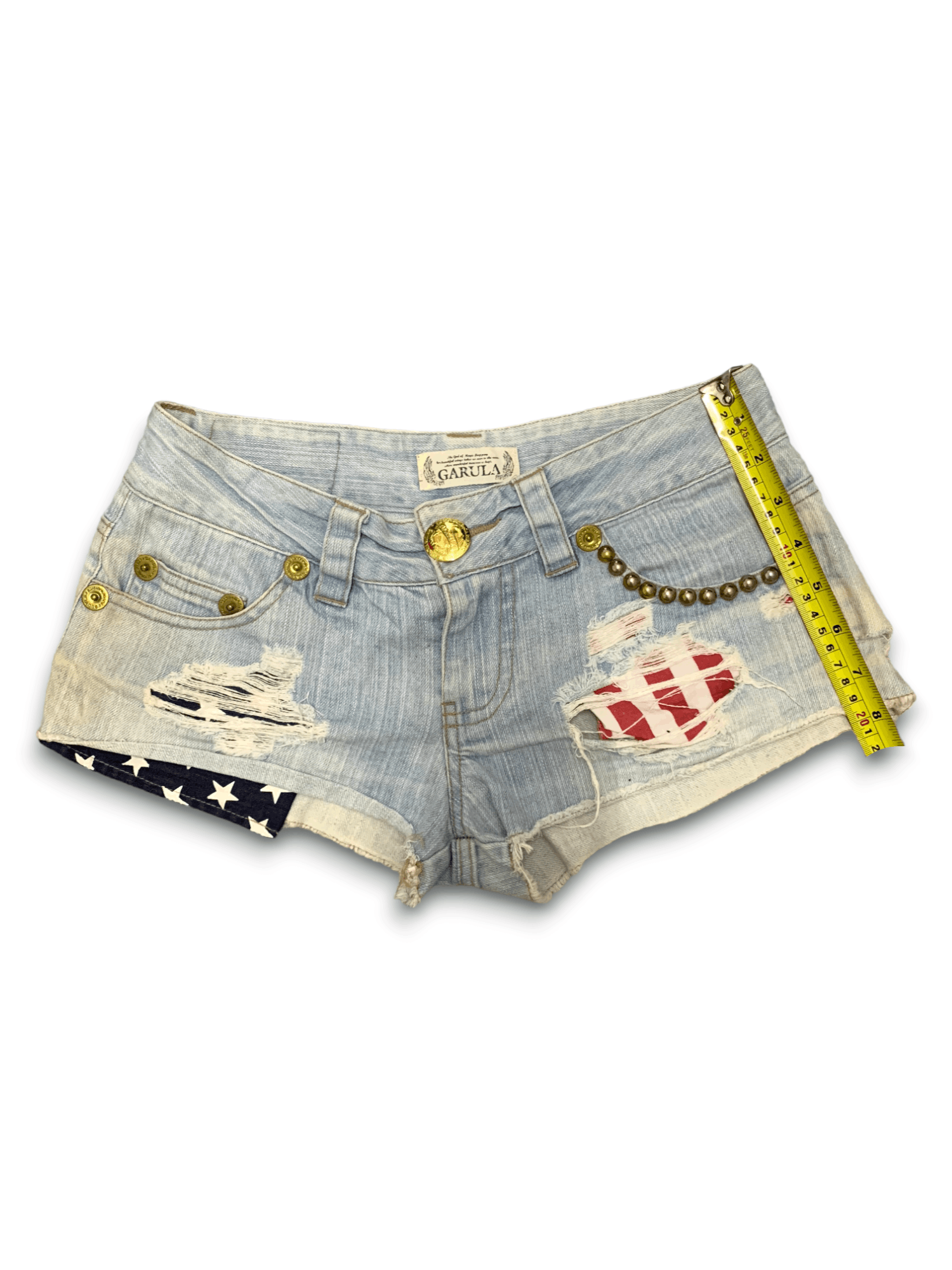 Japanese Brand Vintage Japanese Brand Flag Design Midi Skirt Jeans Size 27" / US 4 / IT 40 - 10 Thumbnail