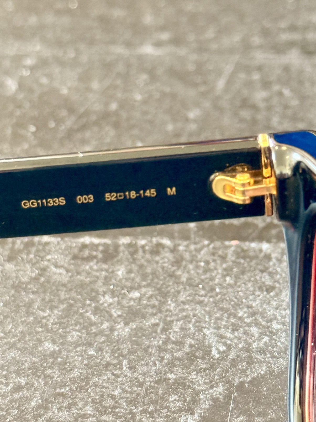 Gucci New Gucci GG1133S 003 Black Frame with Pink Lenses & Logo Size ONE SIZE - 18 Thumbnail