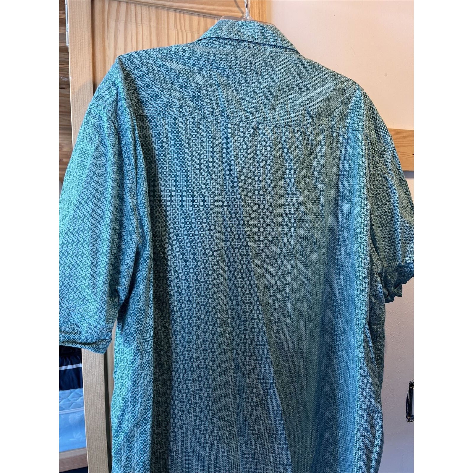 Other Across The Pond Men’s 3X Blue Green Button Down Cotton Shirt Size US XXL / EU 58 / 5 - 13 Thumbnail