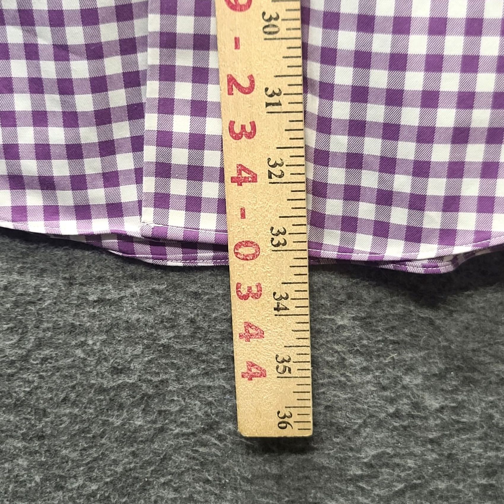 Brooks Brothers Brooks Brothers Shirt Mens 16 1/2-35 Classic Fit Long Sleeve Button-Up Collared Check Purple Cotton WW Size US L / EU 52-54 / 3 - 4 Thumbnail