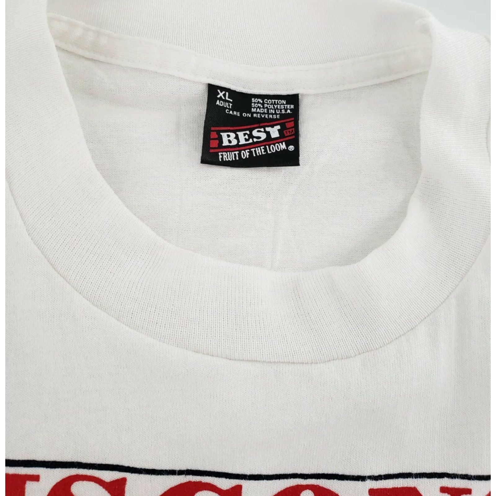 Fruit Of The Loom VINTAGE Fruit of the Loom Wisconsin State USA Swimming Champion T-Shirt Adult XL White 90s Crew Neck Graphic Print Mens Size US XL / EU 56 / 4 - 3 Thumbnail