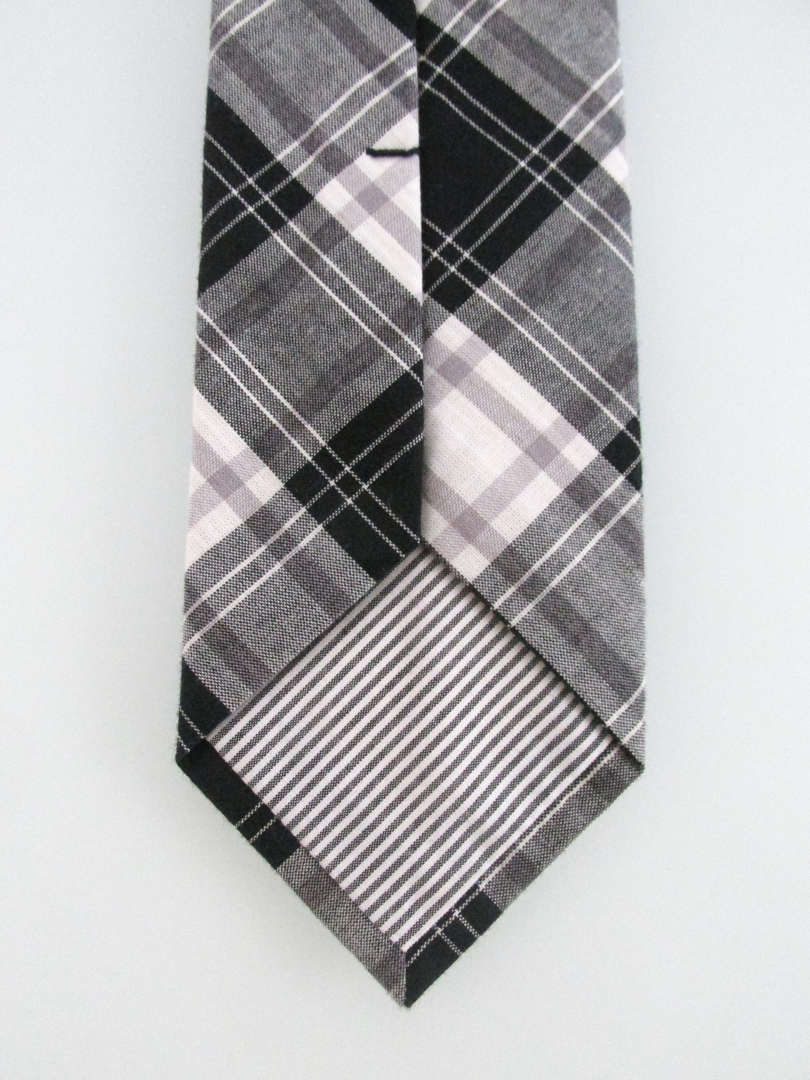 Other Men's Narrow Cotton Plaid Tie Size ONE SIZE - 5 Thumbnail