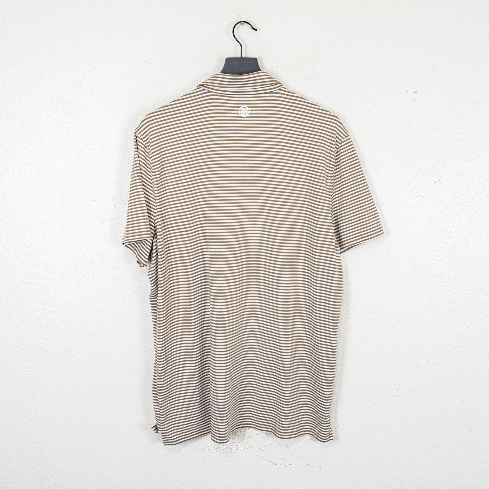 G/FORE G/FORE Golf Tech Polo Shirt White brown striped size XL Size US XL / EU 56 / 4 - 6 Thumbnail