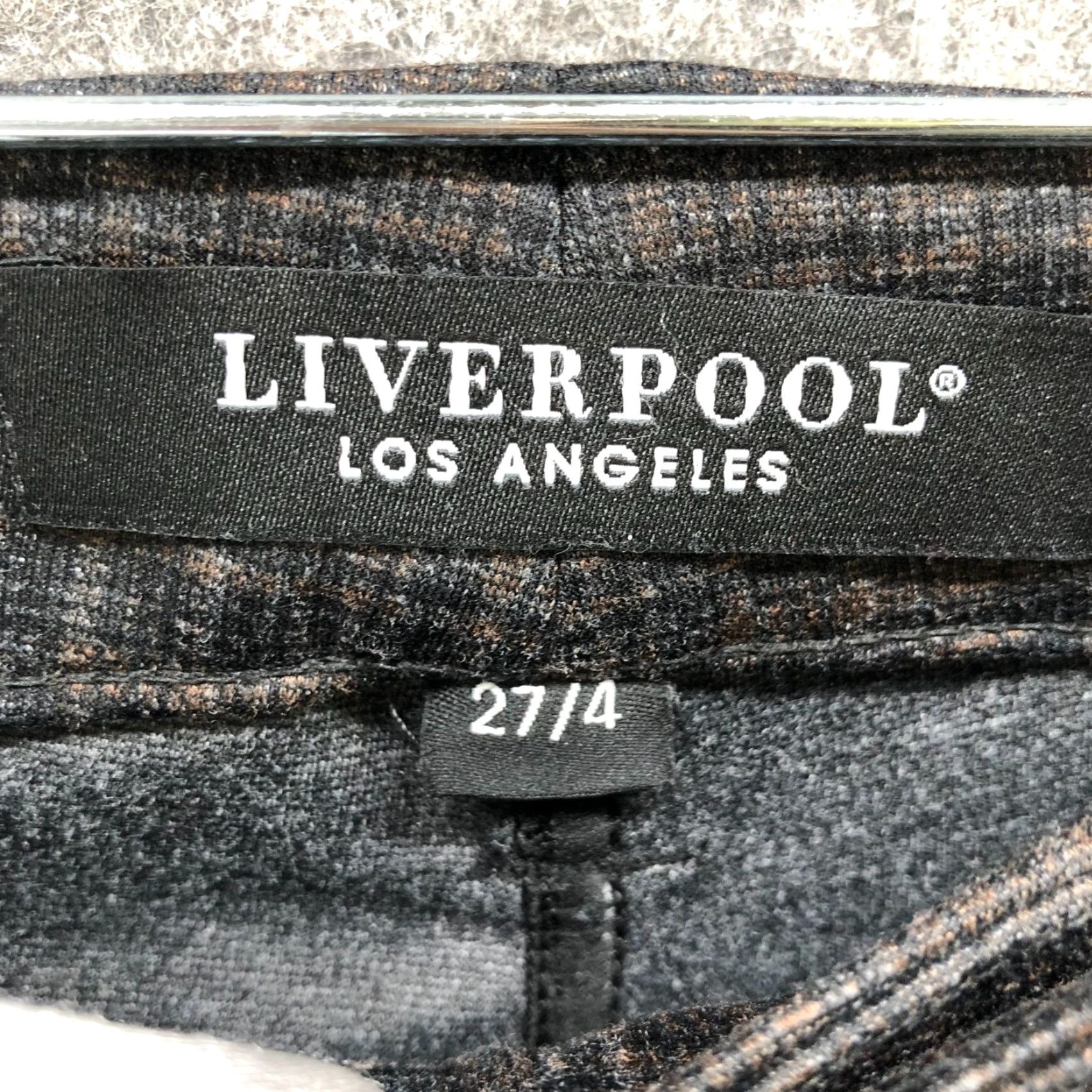 Vintage Liverpool Madonna Skinny Legging Pants Womens 4 Brown Plaid Trouser Size 27" / US 4 / IT 40 - 5 Thumbnail