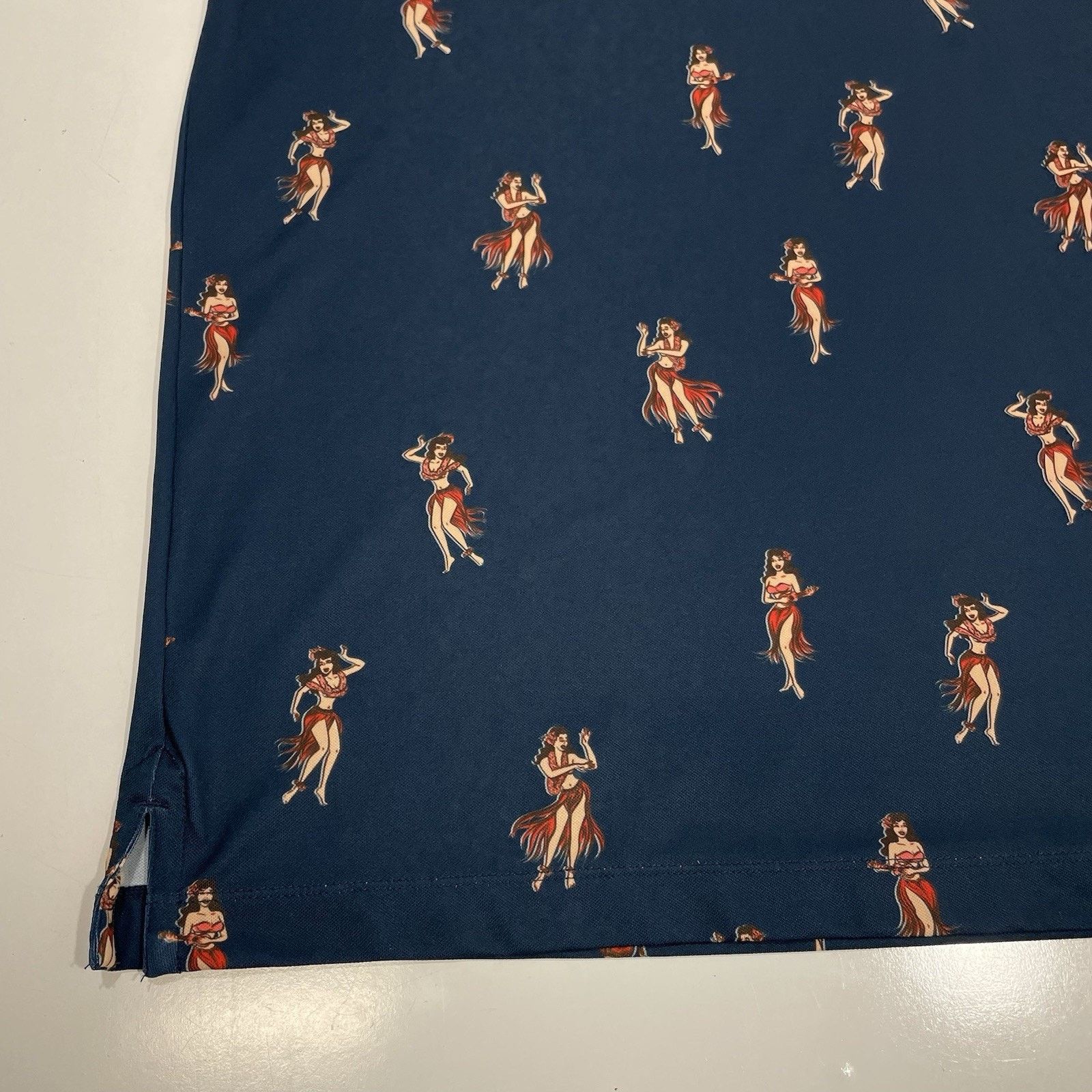 TravisMathew Devereux Hula Girl Mens Polo L Blue Baylands Golf Links Size US L / EU 52-54 / 3 - 2 Thumbnail