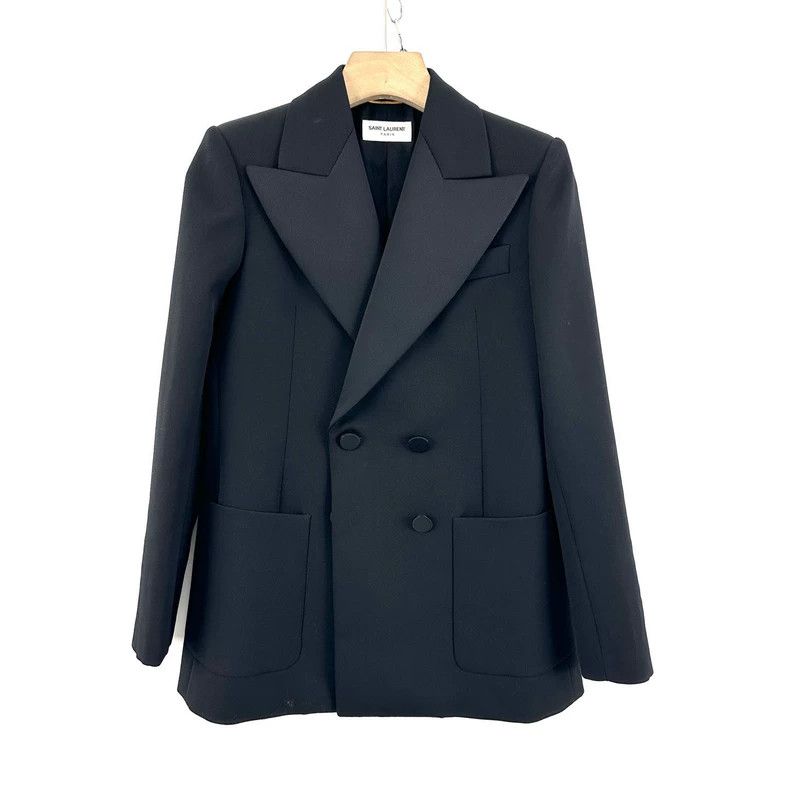 Saint Laurent Paris Saint Laurent Paris Black double-breasted jacket Size XS / US 0-2 / IT 36-38 - 2 Thumbnail